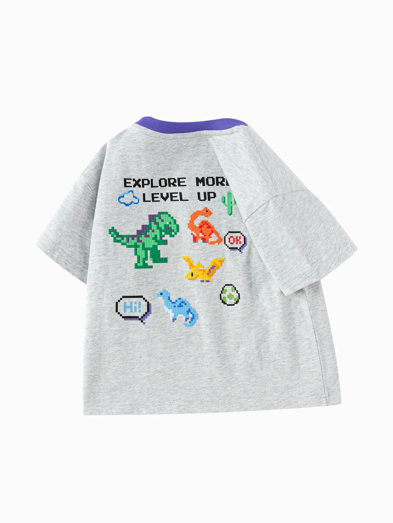 Baby Boy Round V-Neck Short-Sleeved T-Shirt - Image 26