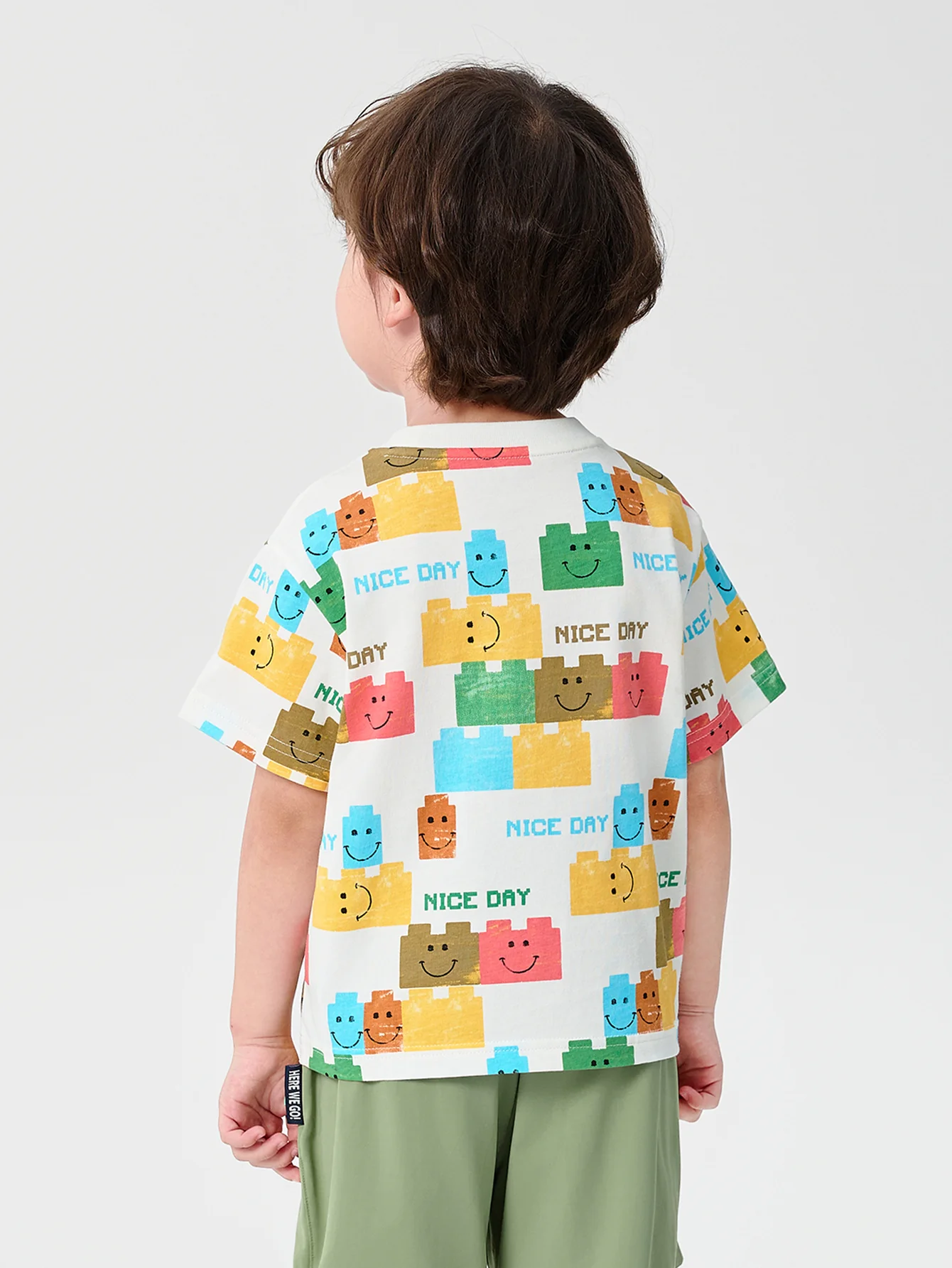 Baby Boy Round V-Neck Short-Sleeved T-Shirt - Image 6