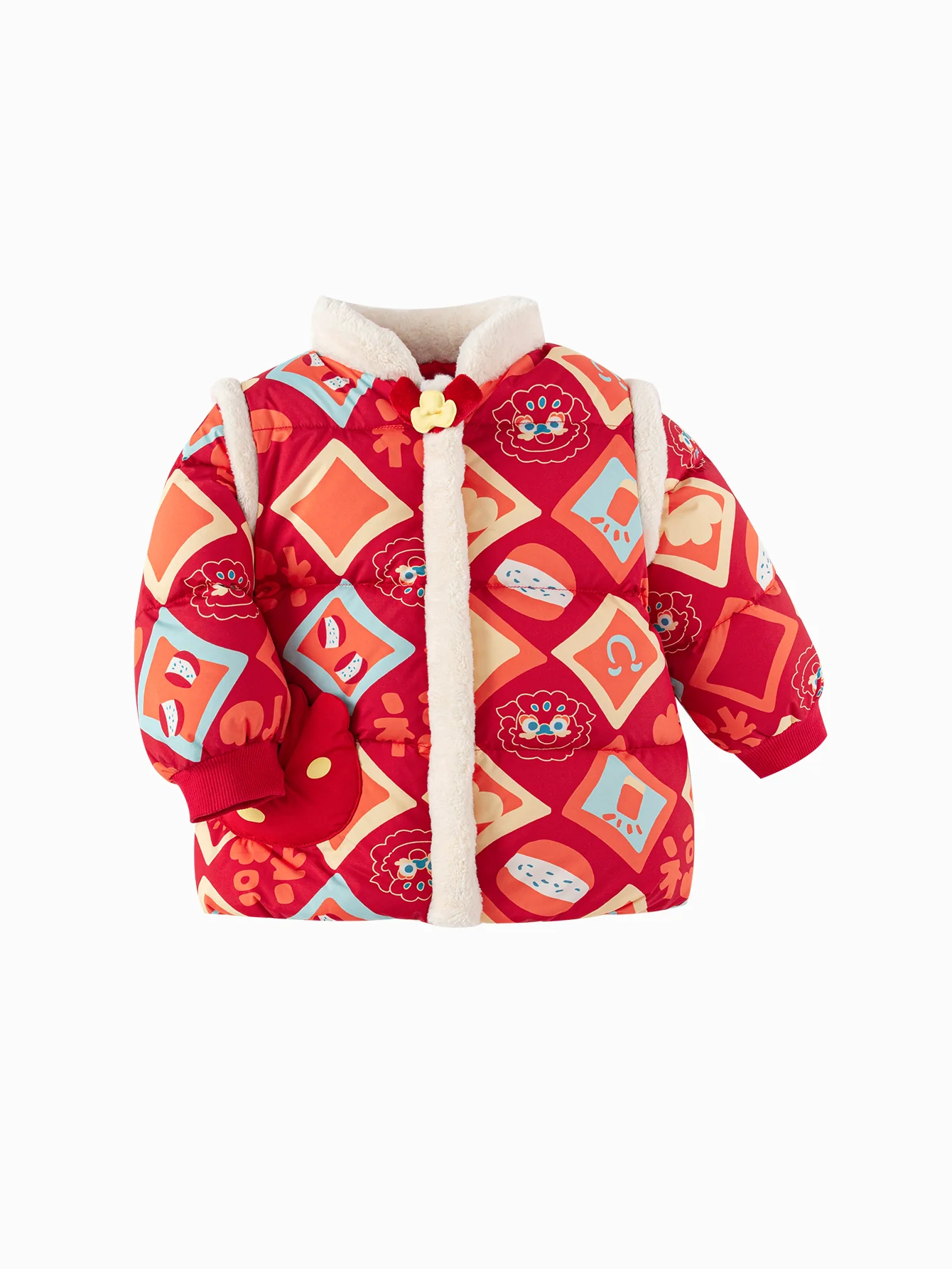 Balabala Children's Clothes Baby Down Jacket Baby Coat 2025 New Winter Clothes Neo- Chinese style New Year Greeting Outfit - Image 10