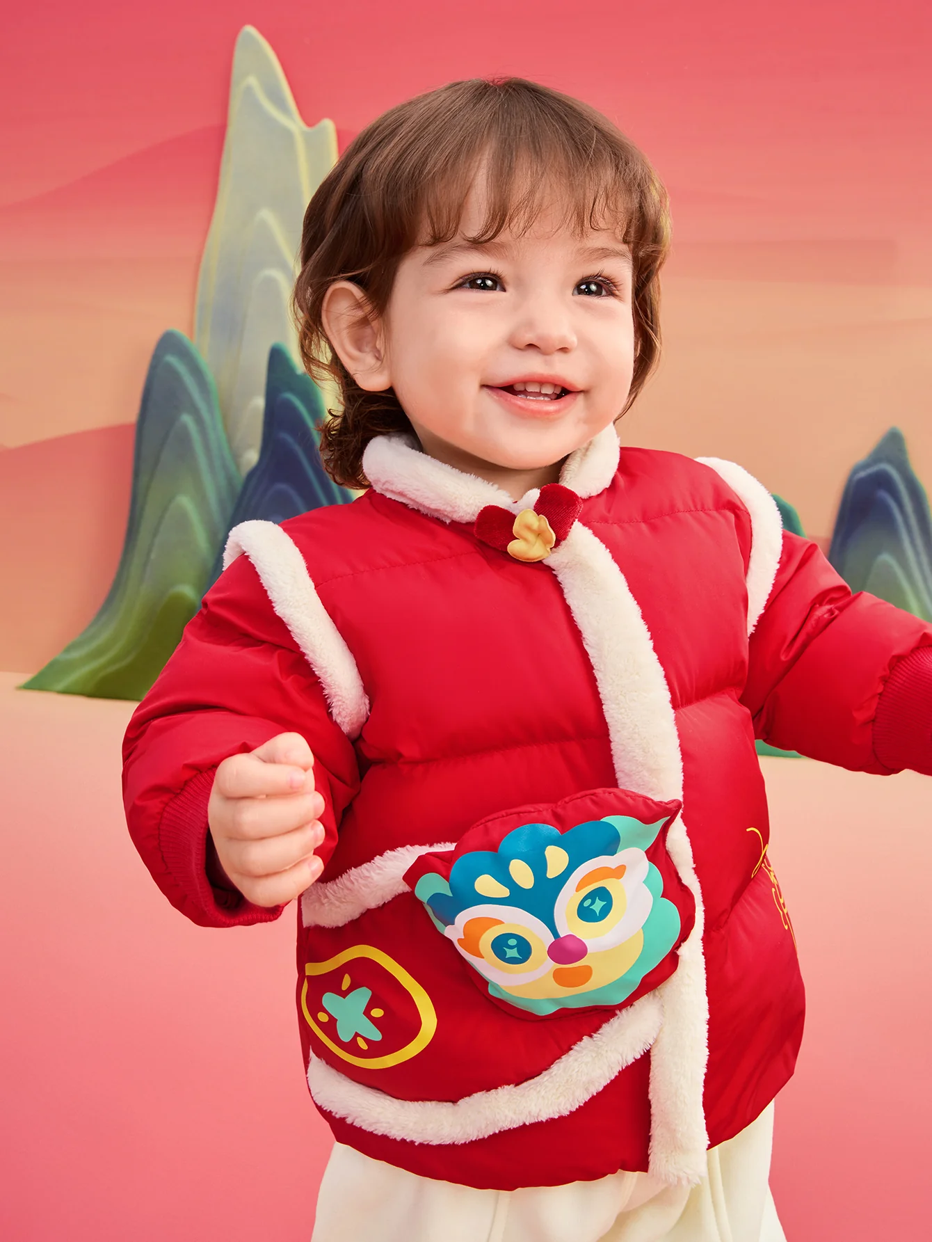 Balabala Children's Clothes Baby Down Jacket Baby Coat 2025 New Winter Clothes Neo- Chinese style New Year Greeting Outfit - Image 13