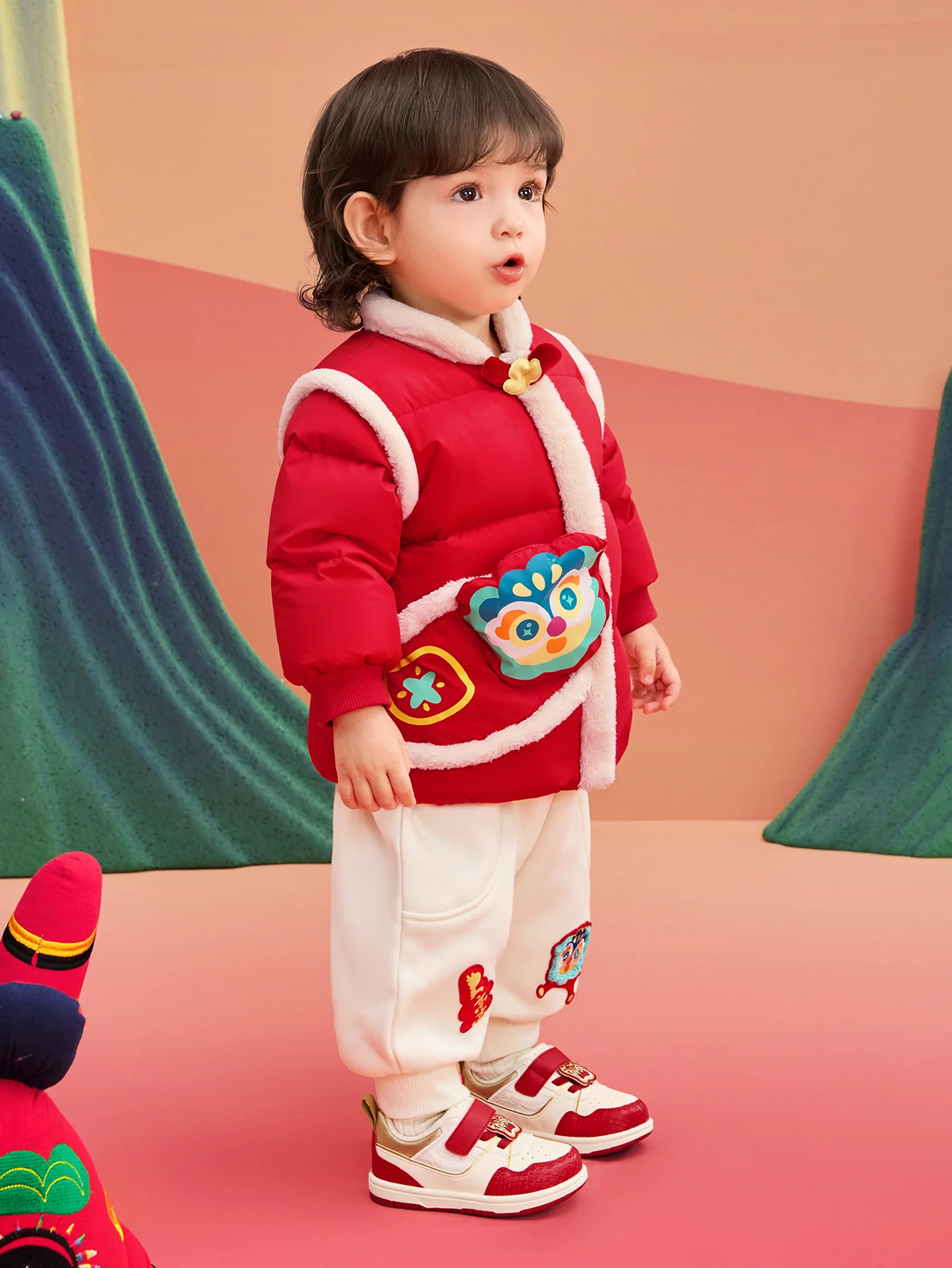 Balabala Children's Clothes Baby Down Jacket Baby Coat 2025 New Winter Clothes Neo- Chinese style New Year Greeting Outfit - Image 14