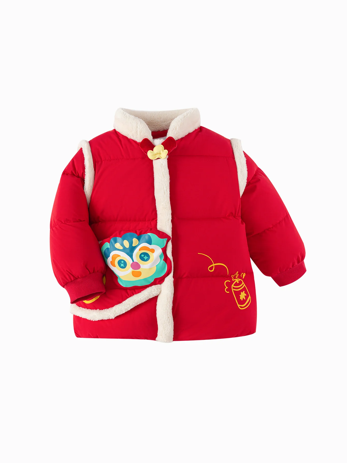 Balabala Children's Clothes Baby Down Jacket Baby Coat 2025 New Winter Clothes Neo- Chinese style New Year Greeting Outfit - Image 16