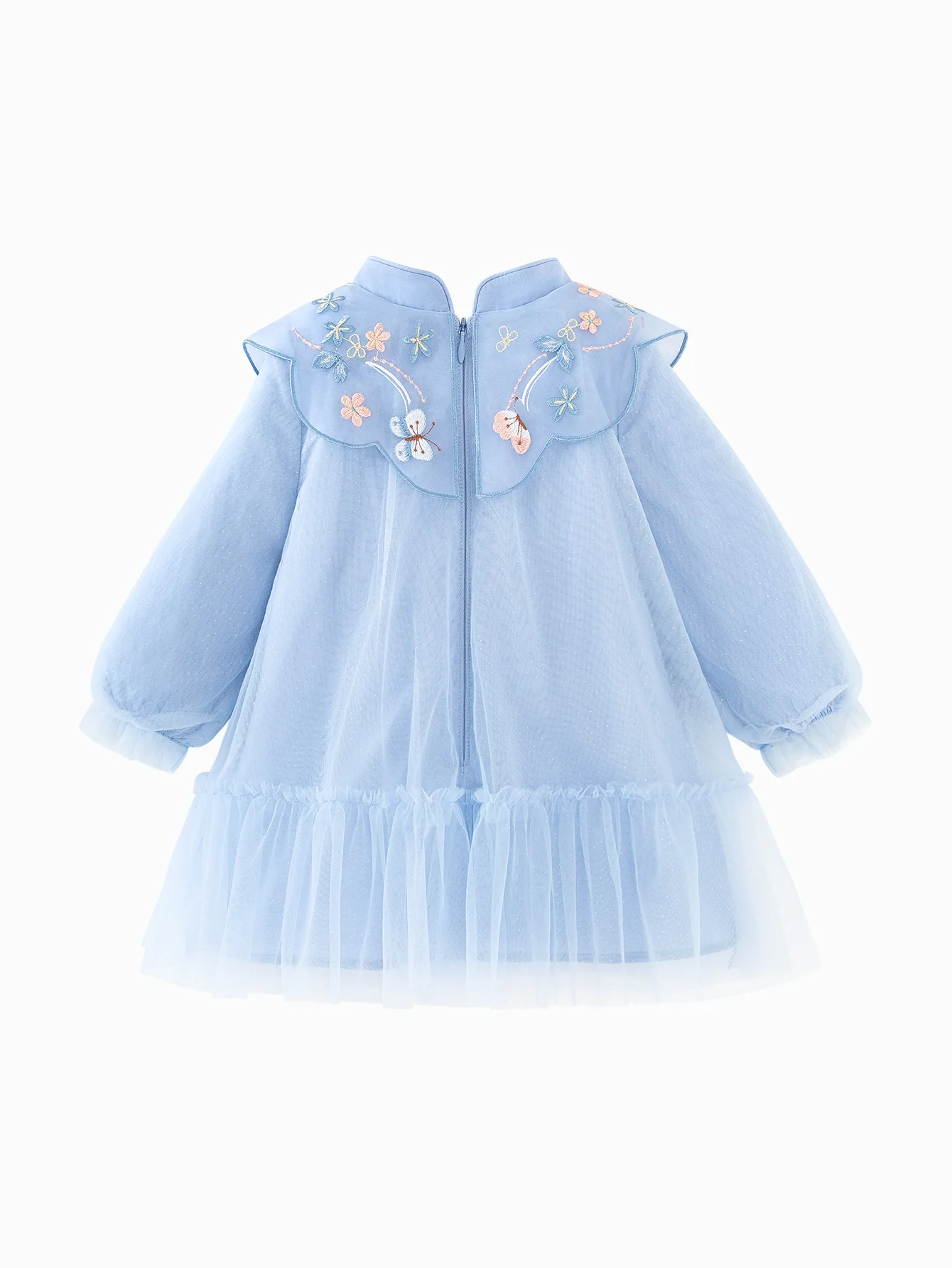 Baby Girl Chinese Style Sweet Mesh Dress - Image 5