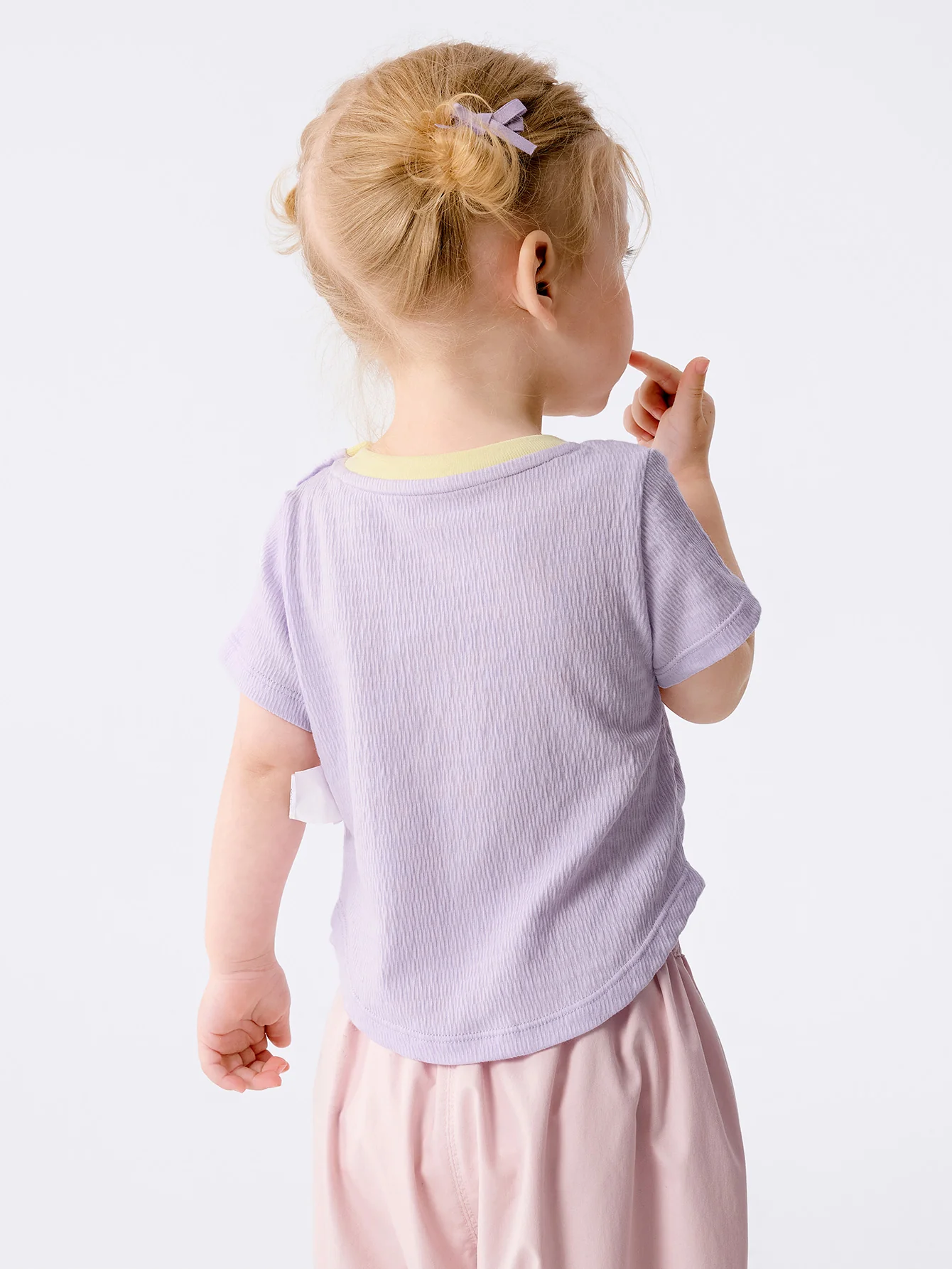 Baby Girl Round V-Neck Short-Sleeved T-Shirt - Image 13
