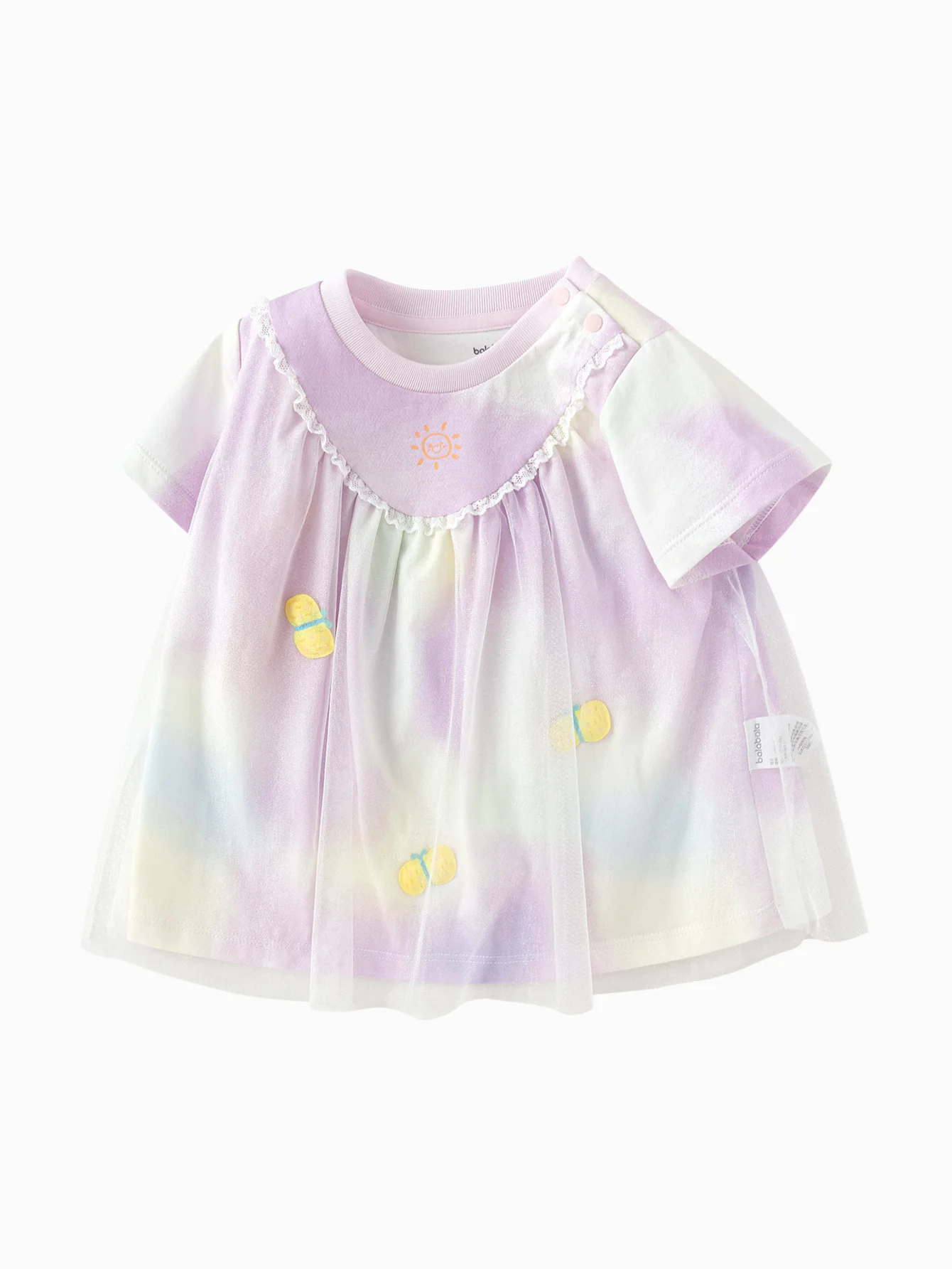 Baby Girl Round V-Neck Short-Sleeved T-Shirt - Image 23
