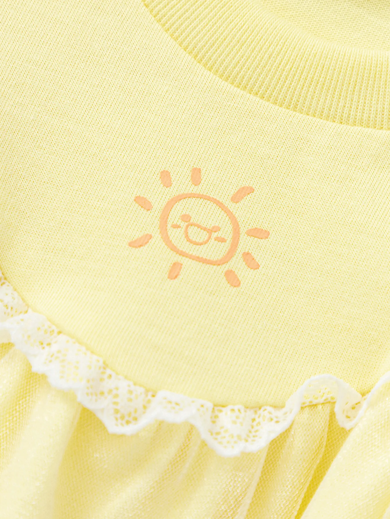 Baby Girl Round V-Neck Short-Sleeved T-Shirt - Image 7