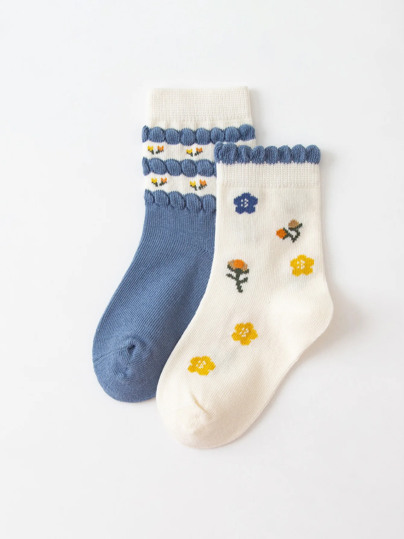 minibala Baby Girl Cotton Elastic Breathable Cute Floral Pattern Four Seasons Socks - Image 14