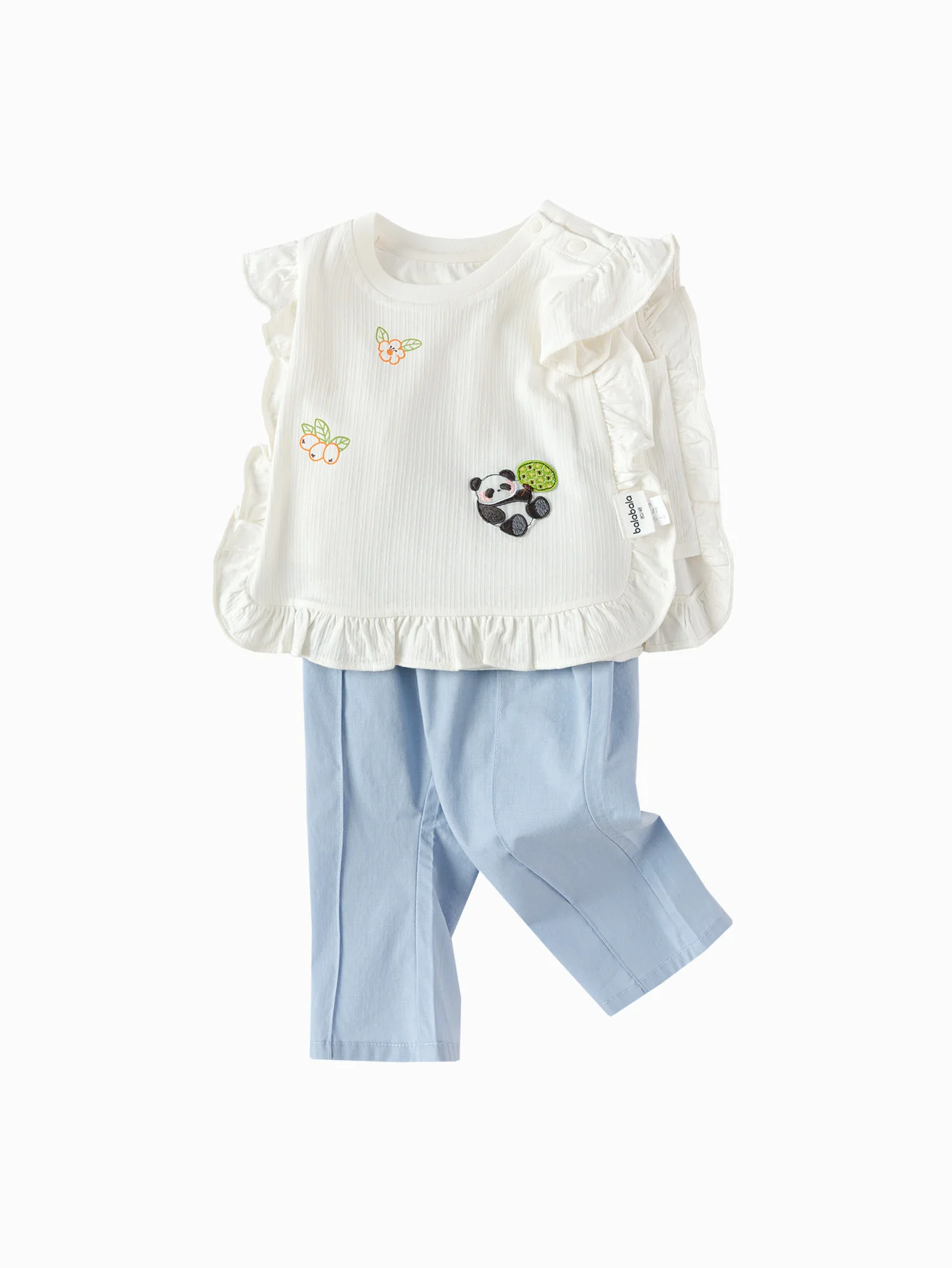 Baby Girl Woven Short Sleeve Suit - Image 4