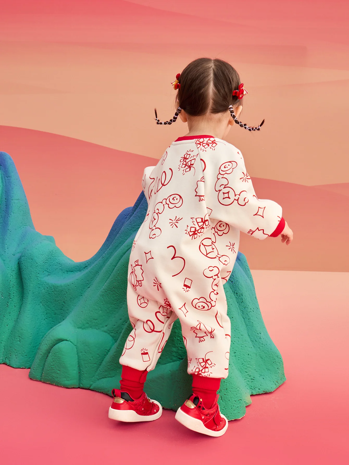 Balabala Baby Clothes Jumpsuit Newborn Romper New Year Greeting Outfit 2025 New Spring - Image 8