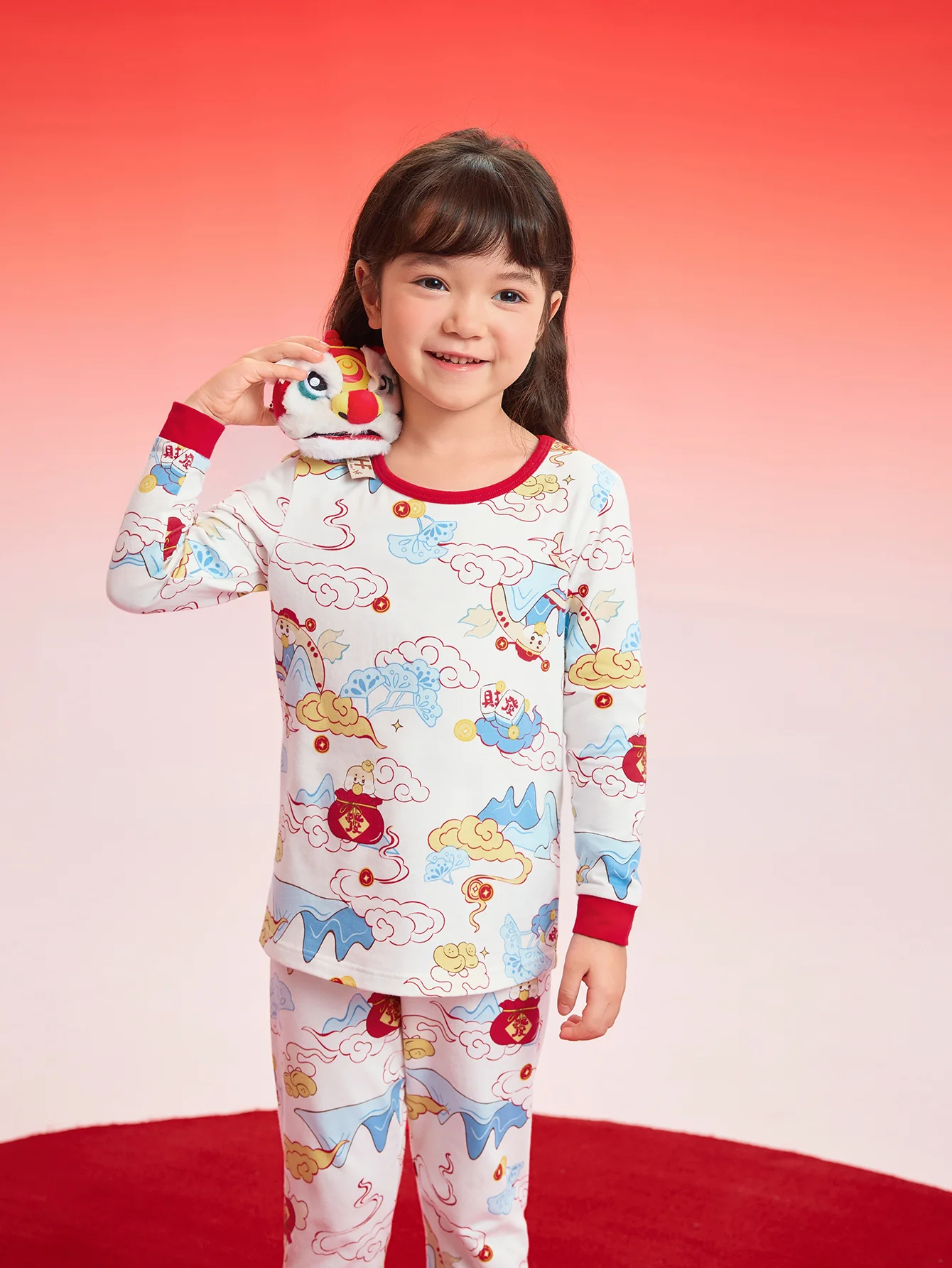 Balabala Baby Autumn Clothes Suit Year of the Snake Boy And Girl Thermal Underwear Animal Year Red Pajamas - Image 10