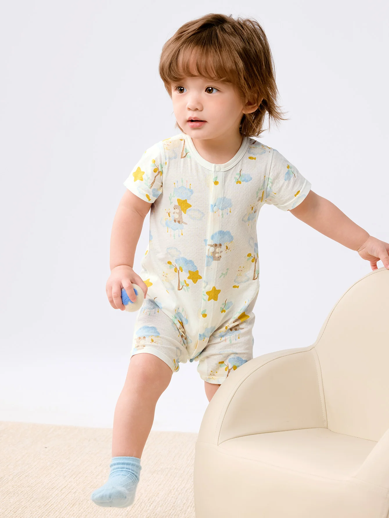 Baby Unisex Baby Underwear Suit In A Straight Open Jumpsuit - Image 8