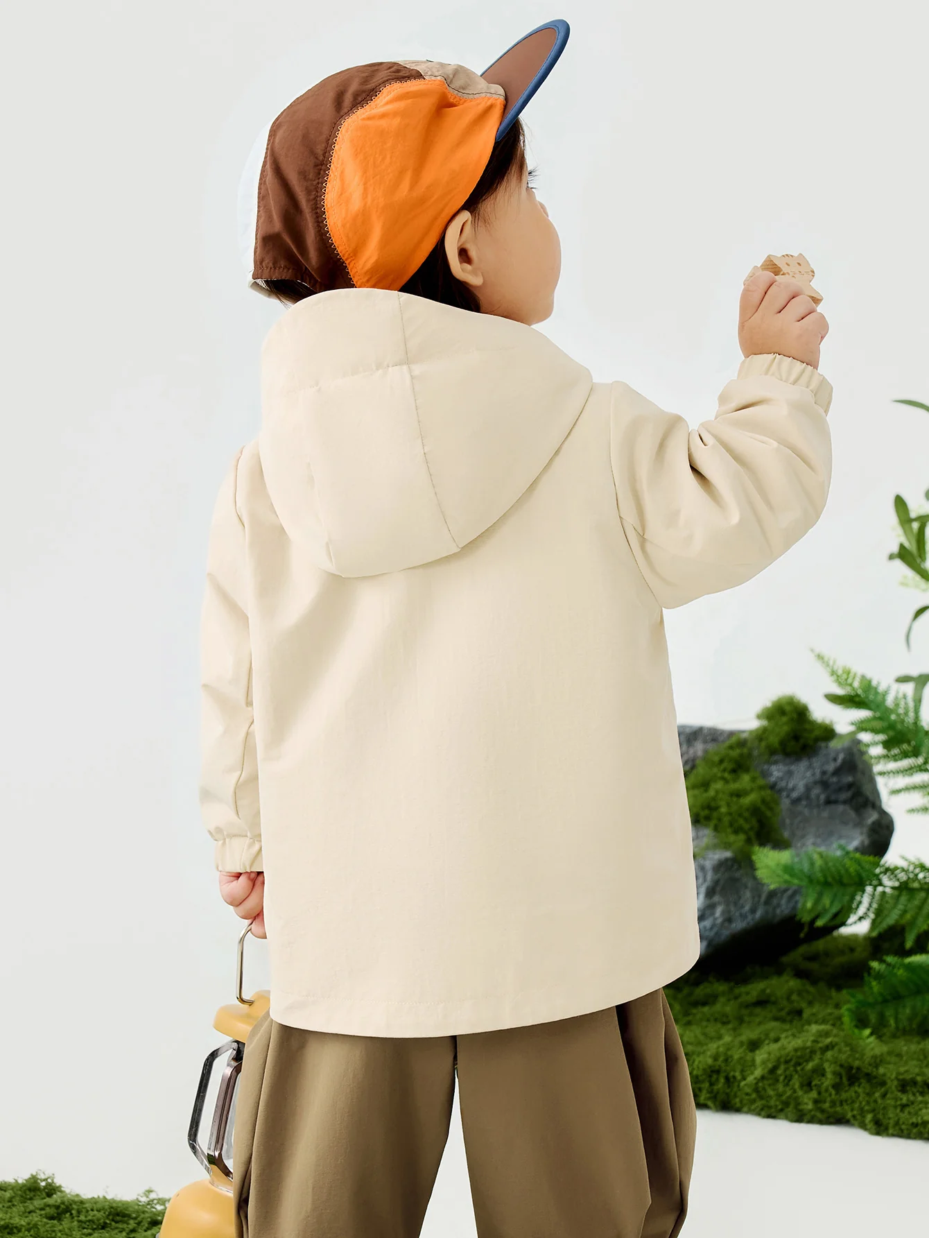 minibala Baby Unisex Waterproof and oil-proof hooded jacket two-piece set spring - Image 11