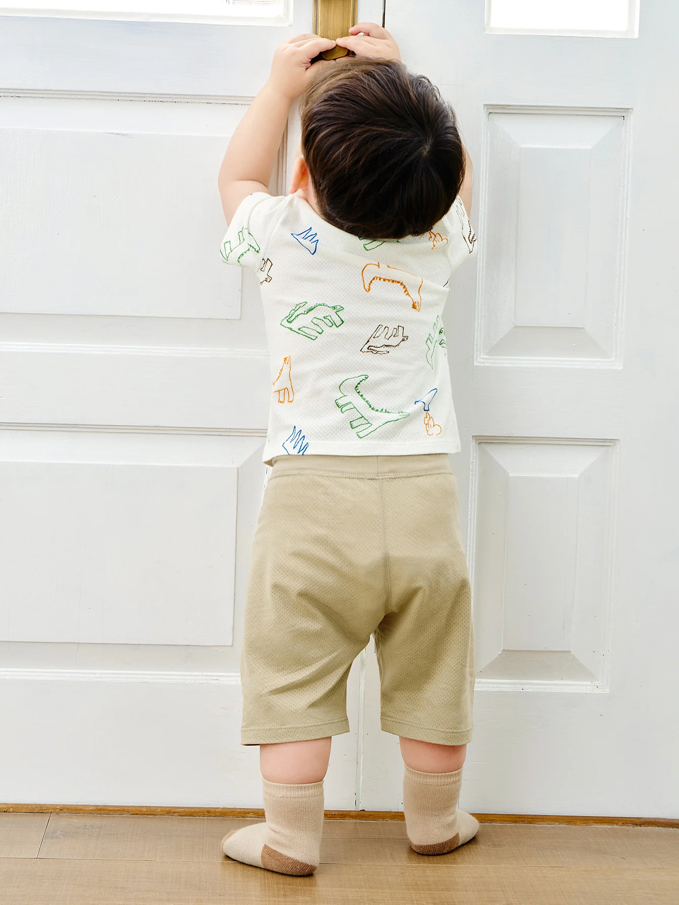 minibala Baby Unisex Plant core no-sweating high waist belly protection pajamas set - Image 9