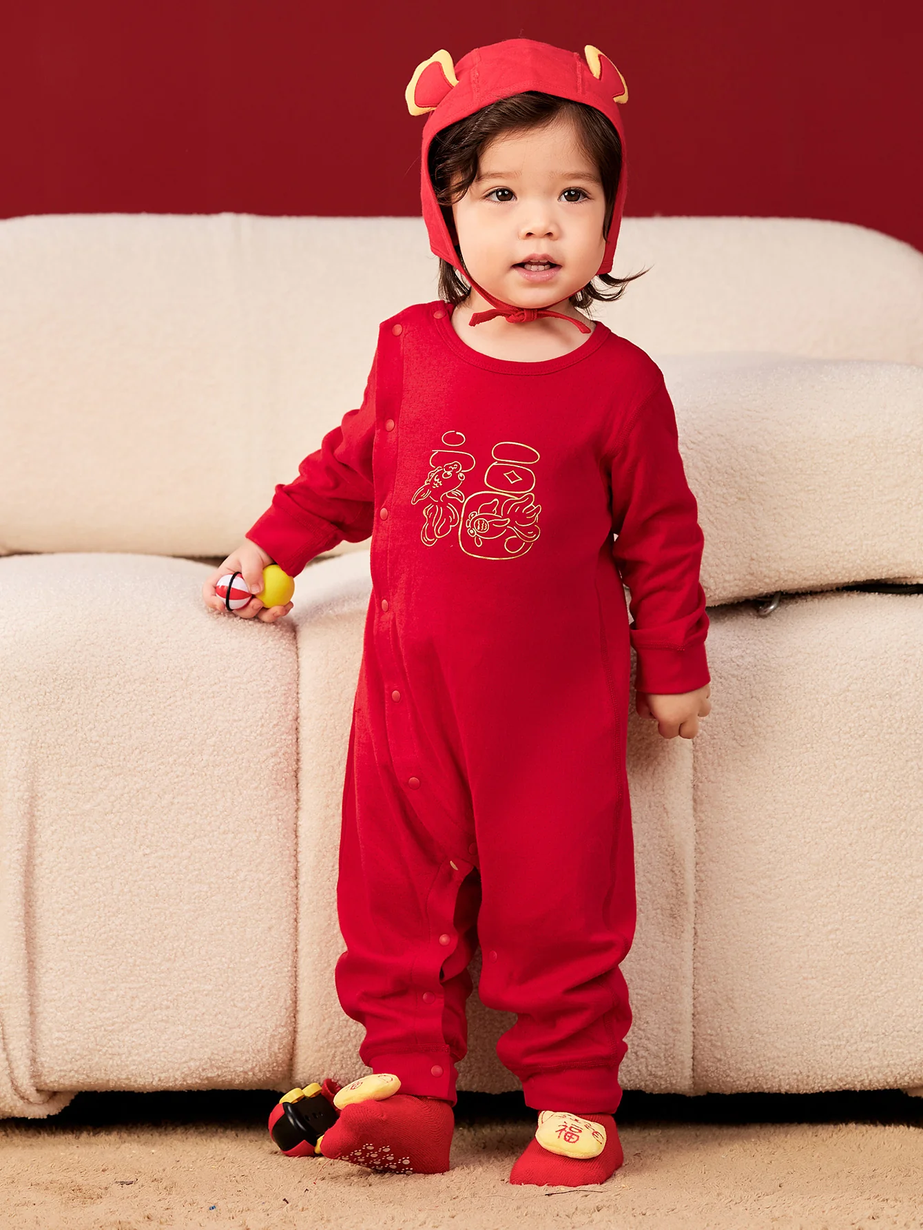 minibala Baby UnisexNew Year Limited Edition Lucky Jumpsuit - Image 8
