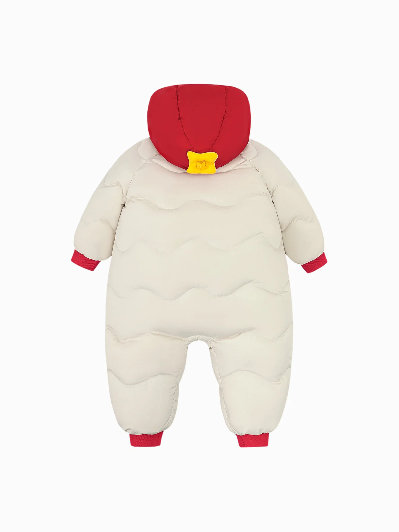 minibala Baby Unisex Down Jacket Jumpsuit New Year's Greetings Suit with Built-in Belly Protection Vest - Image 5
