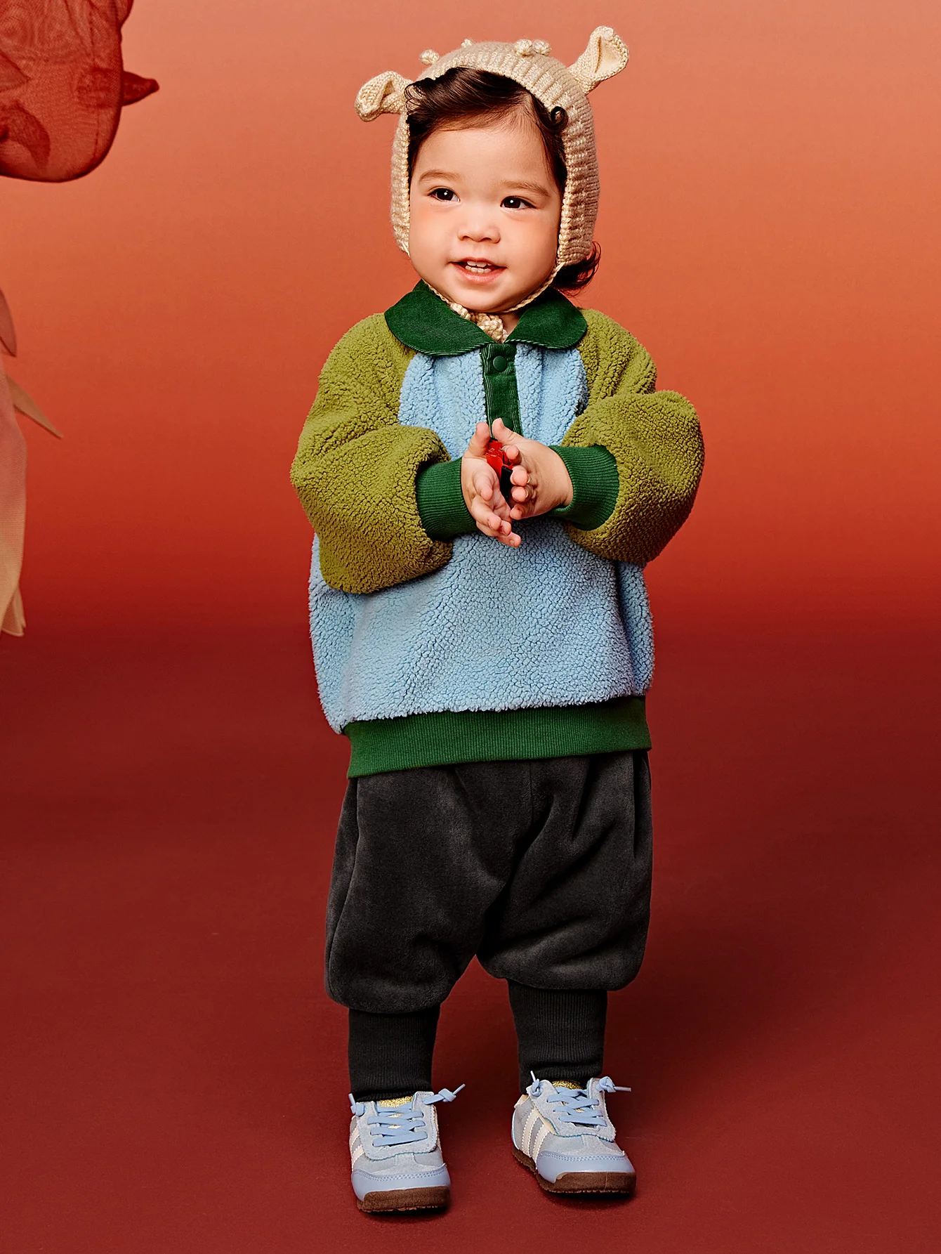 minibala Baby Unisex Comfortable, Thick and Warm Double-Faced Fleece Sweatshirt and Trousers Two-Piece Set - Image 7