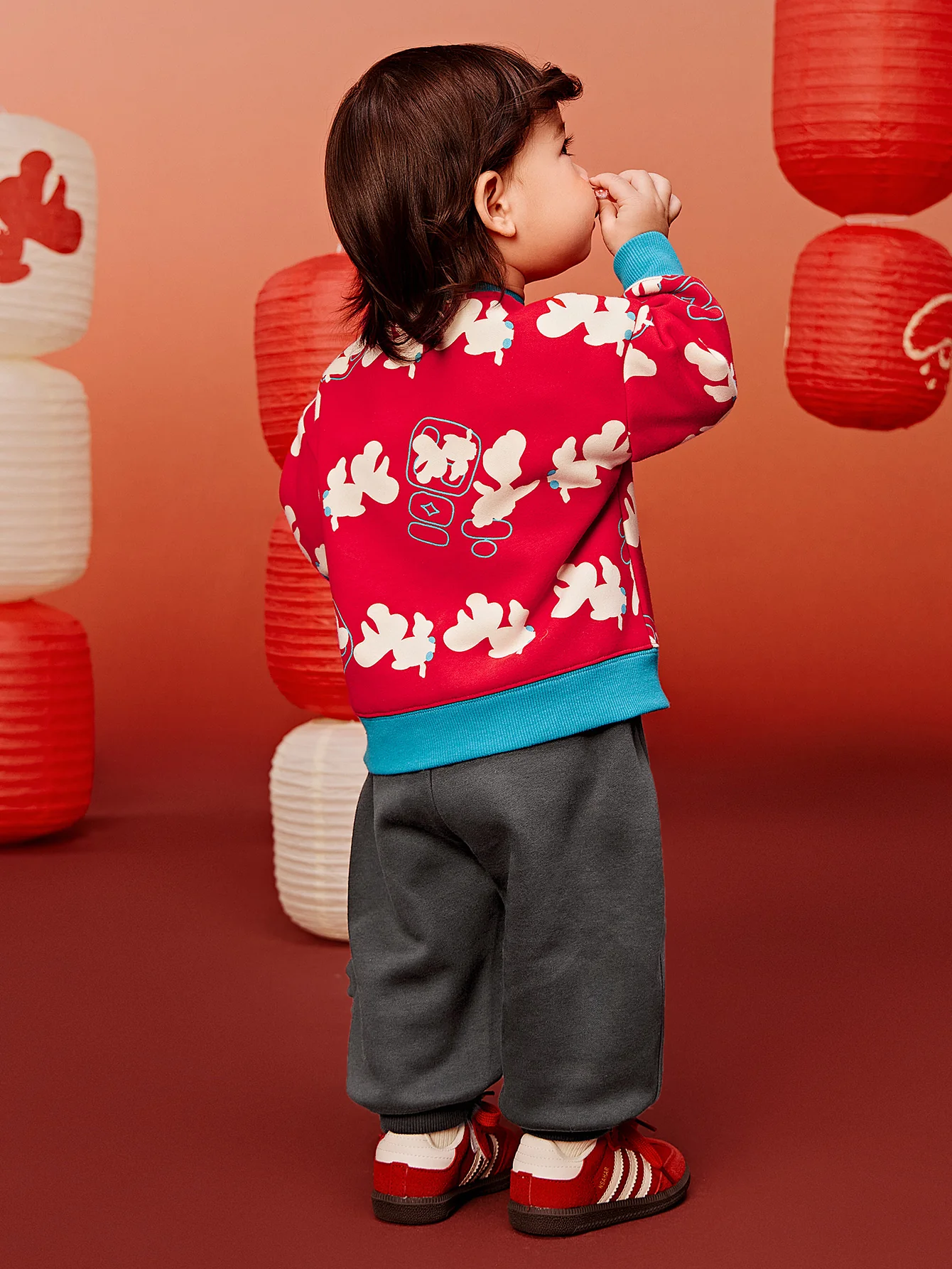 minibala Baby Unisex Long-sleeved suit with velvet - Image 3