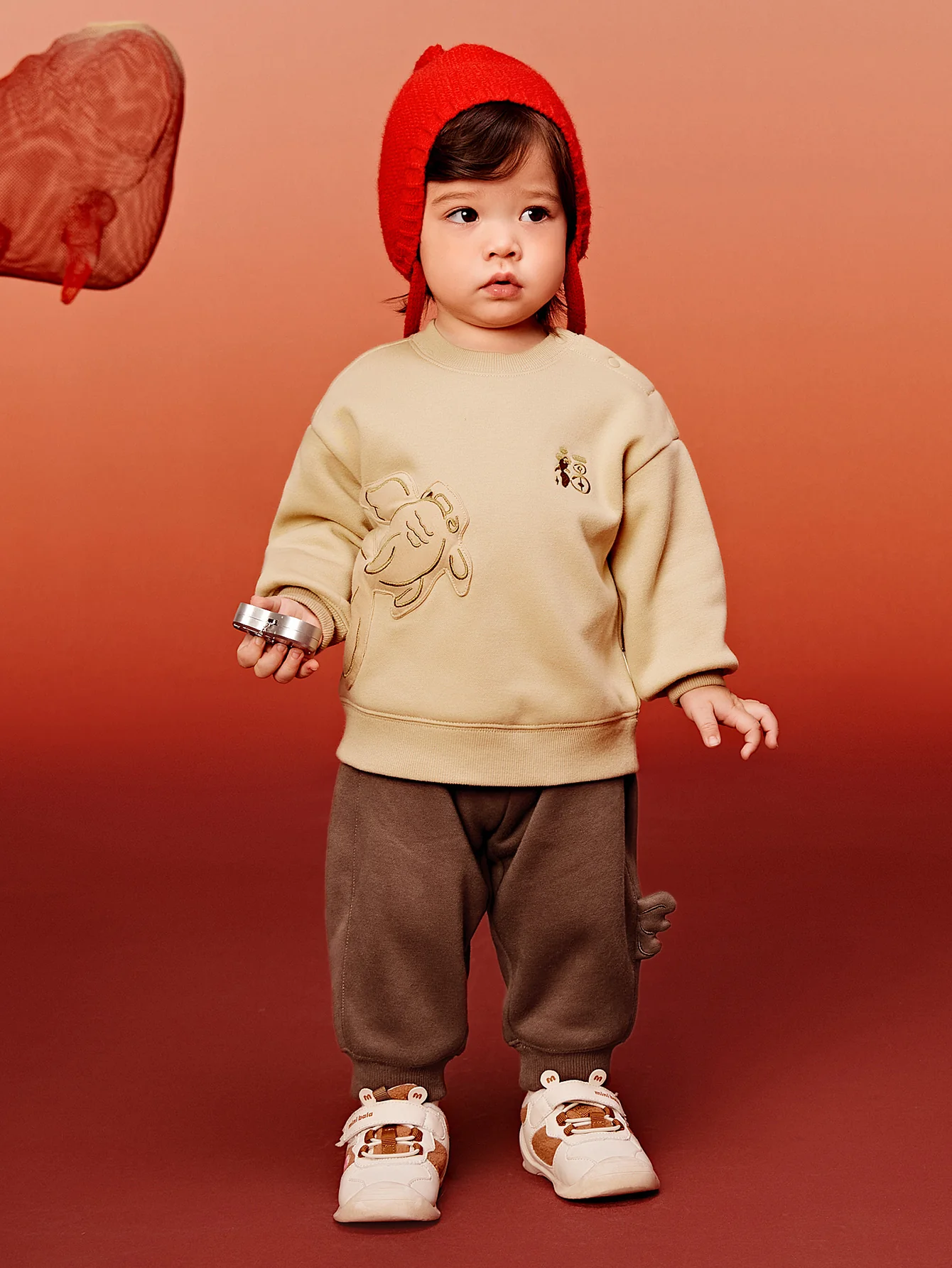 minibala Baby Unisex Long-sleeved suit with velvet - Image 7