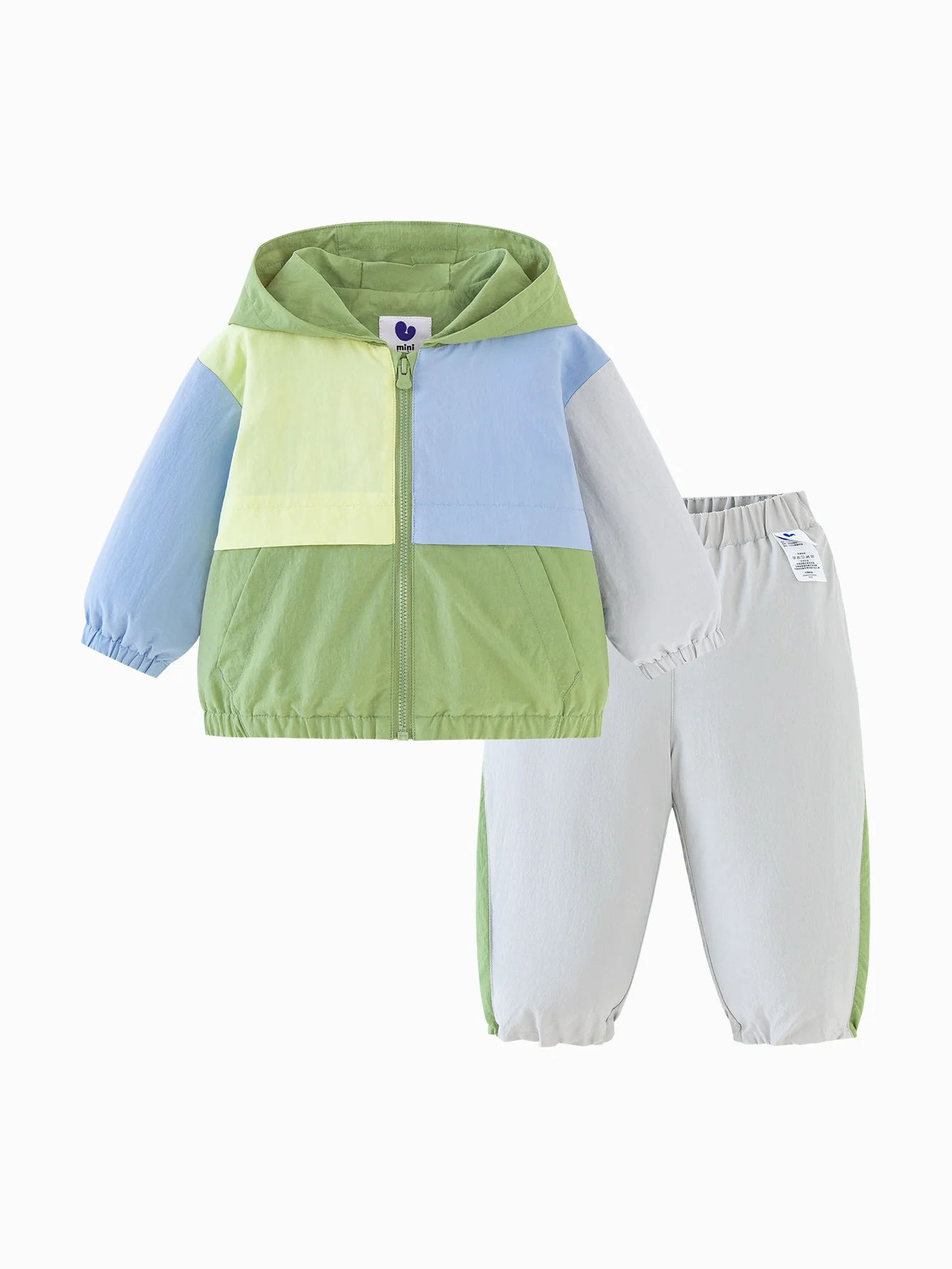 minibala Baby Unisex Comfortable hooded top and trousers two-piece suit New spring product - Image 4