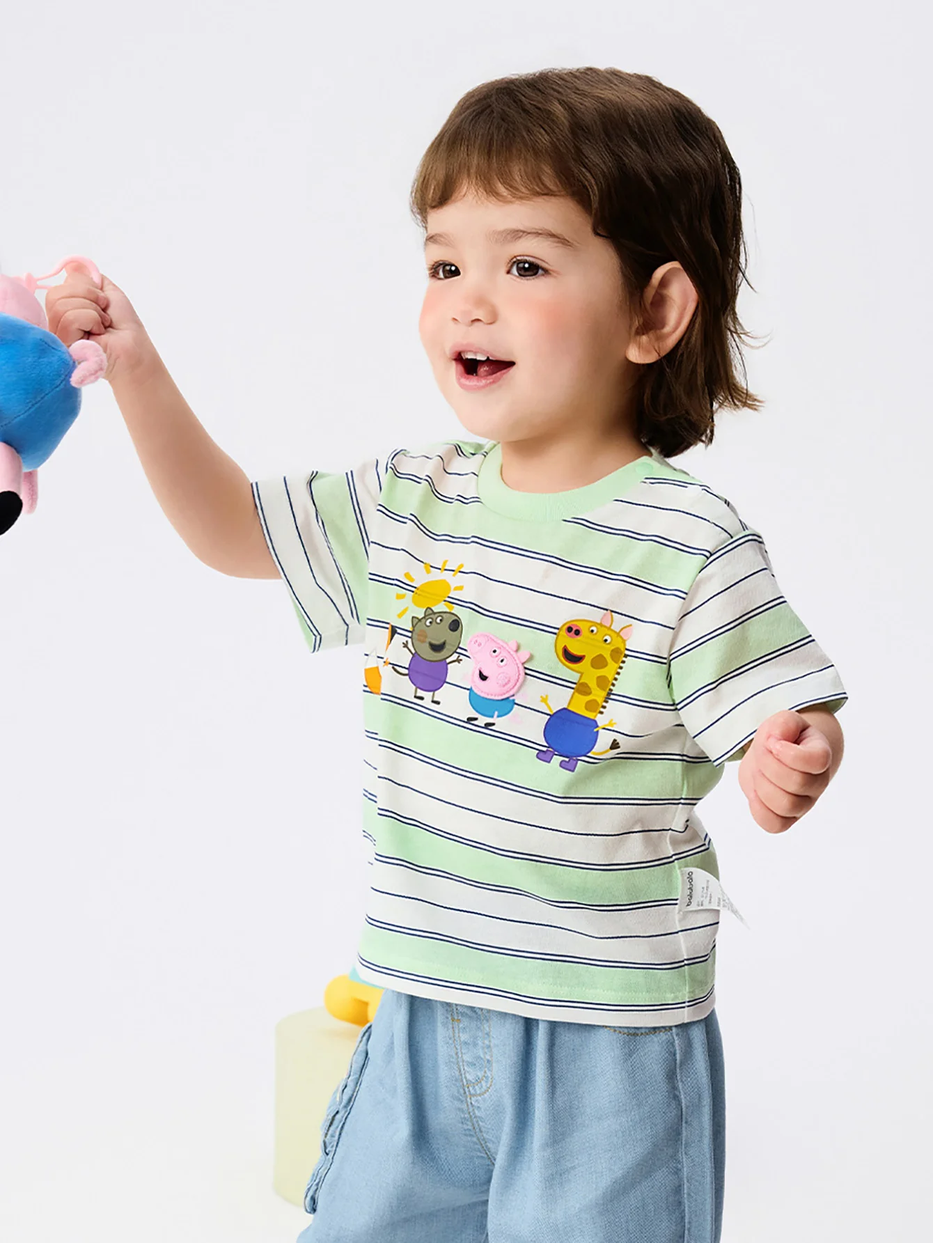 [ IP-Peppa Pig ] Baby Unisex Round V-Neck Short Sleeve T-Shirt - Image 11