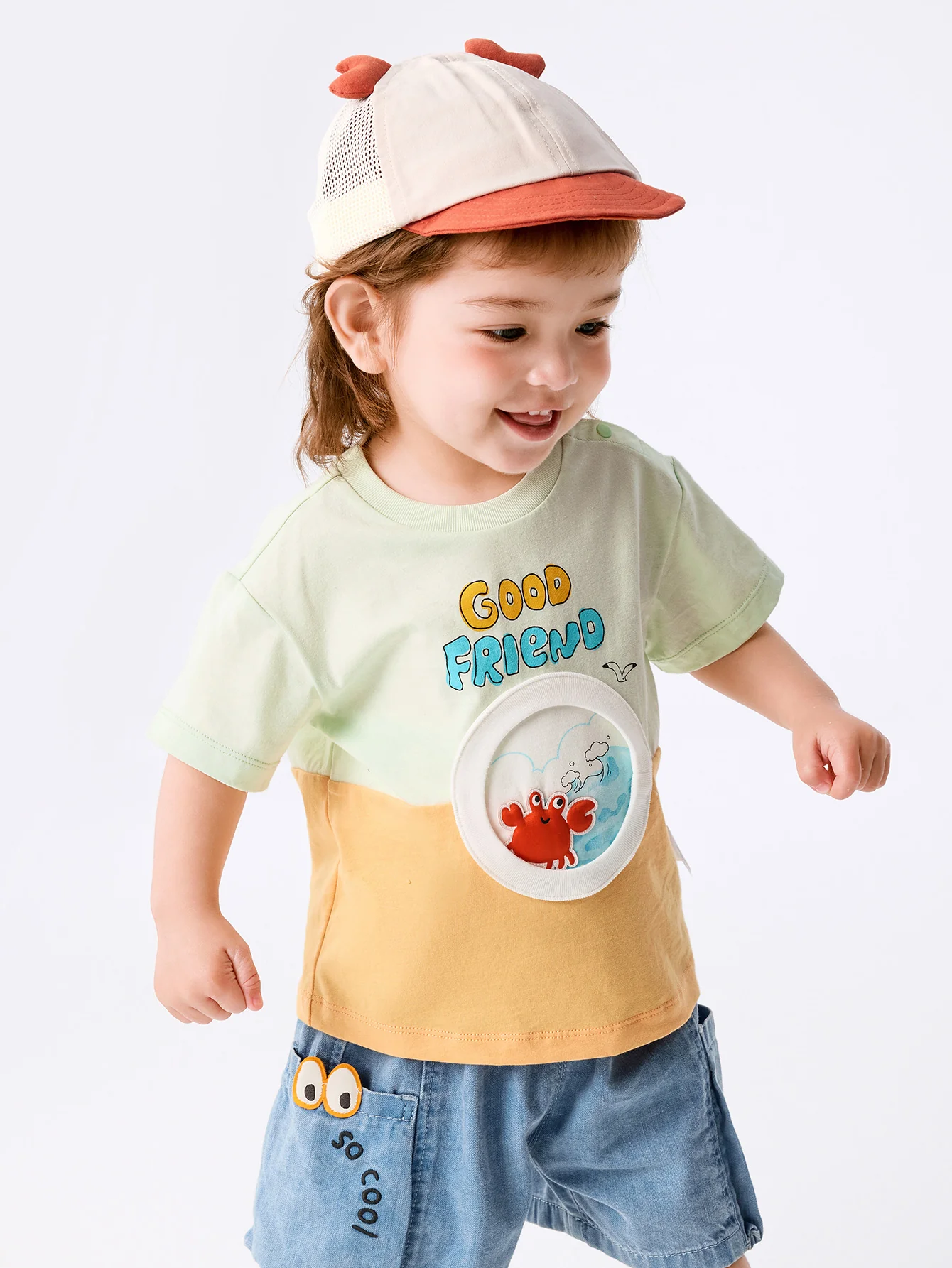 Baby Unisex Round V-Neck Short-Sleeved T-Shirt - Image 16
