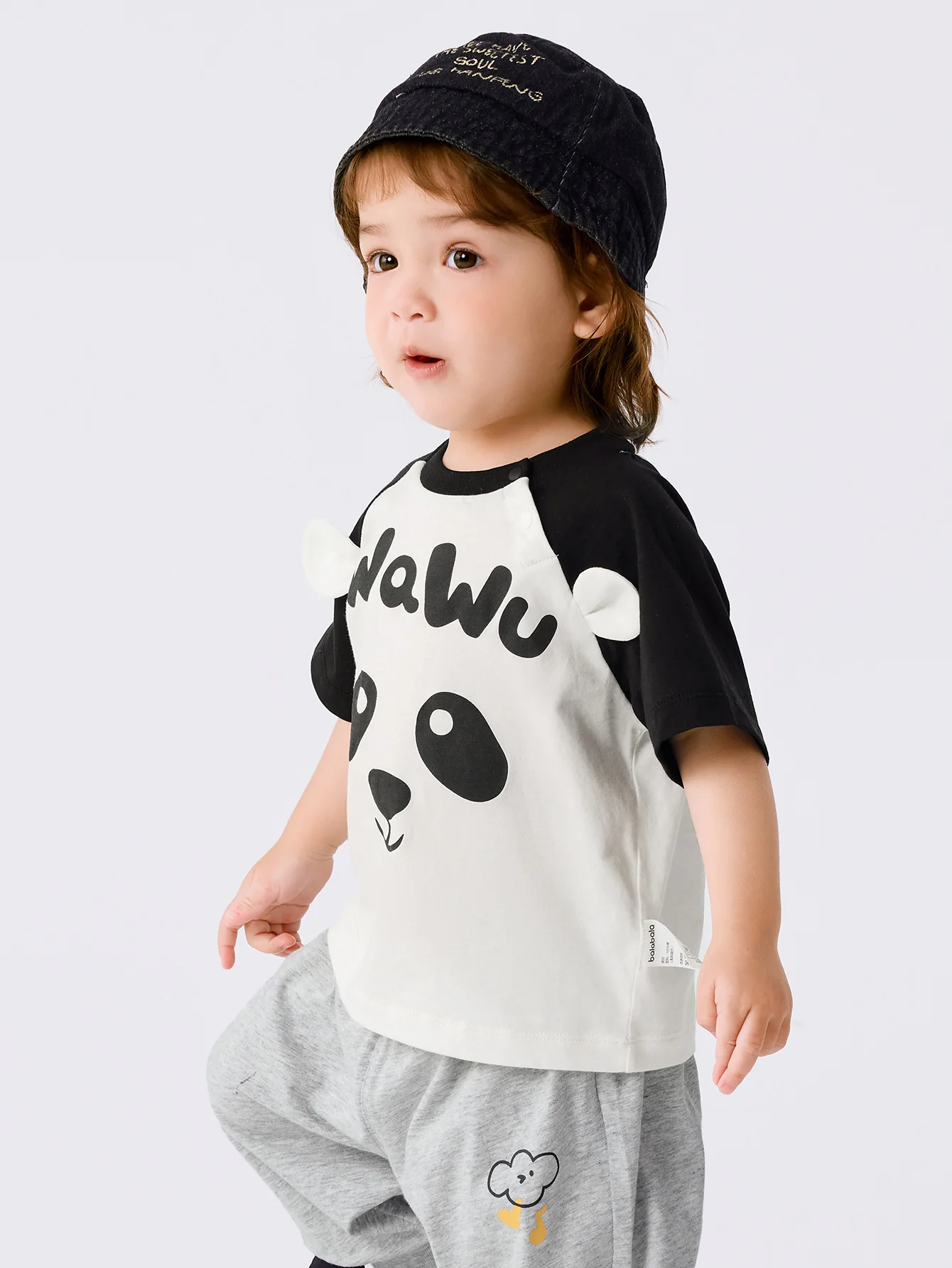 Baby Unisex Round V-Neck Short-Sleeved T-Shirt - Image 2