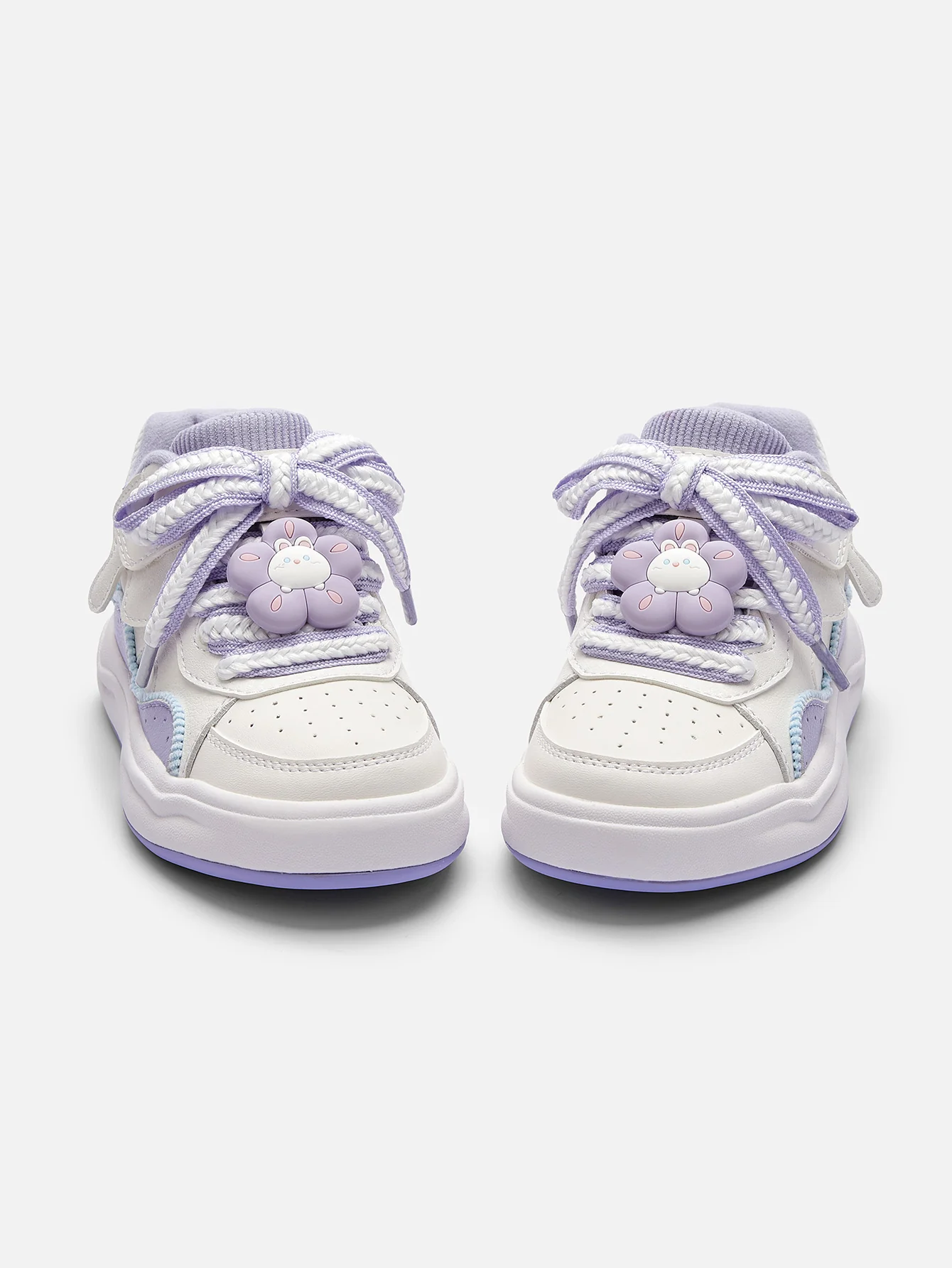 balabala Girl Toddler and Kids Colorblock Velcro Antibacterial Snowman Sneakers - Image 10