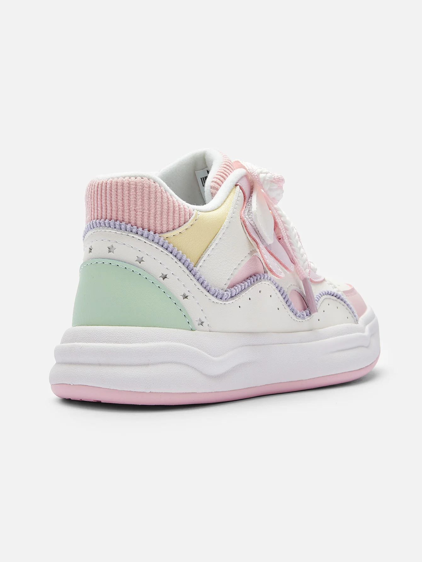 balabala Girl Toddler and Kids Colorblock Velcro Antibacterial Snowman Sneakers - Image 5