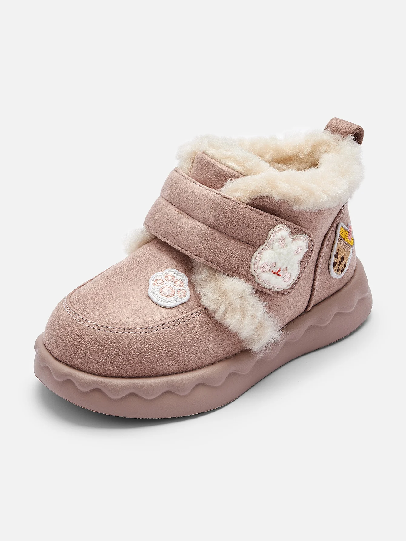 balabala Girl Toddler Velcro Plush Snow Boots - Image 7