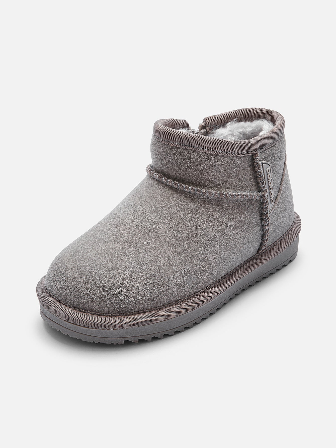 Balabala 3-9y Kids Suede Winter Snow Boots, Classic Zip Up Warm Fur Mini Snow Boots for Toddler Boys Girls - Image 7