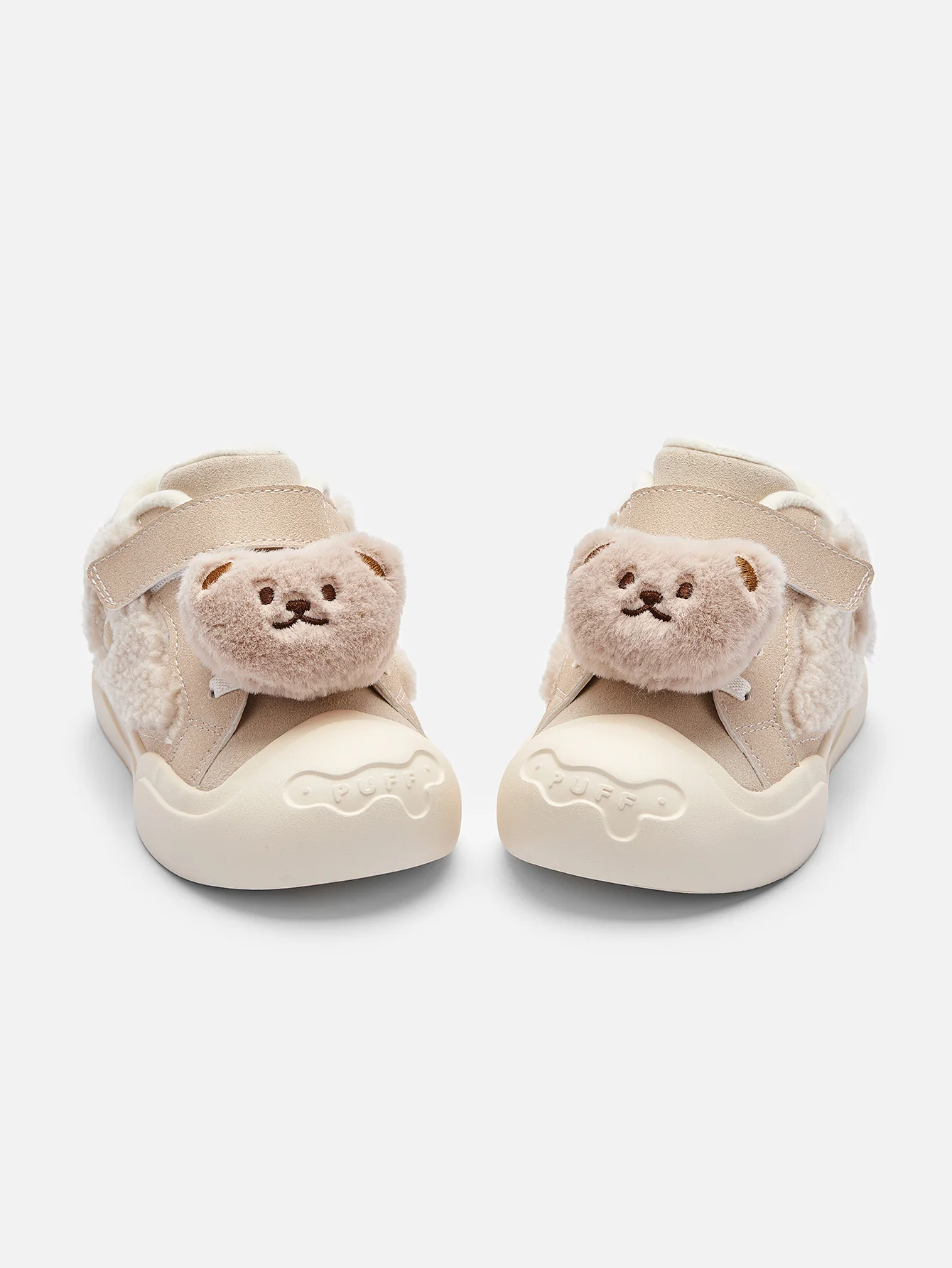 balabala Unisex Baby and Toddler Velcro Antibacterial Bear Sneakers - Image 4