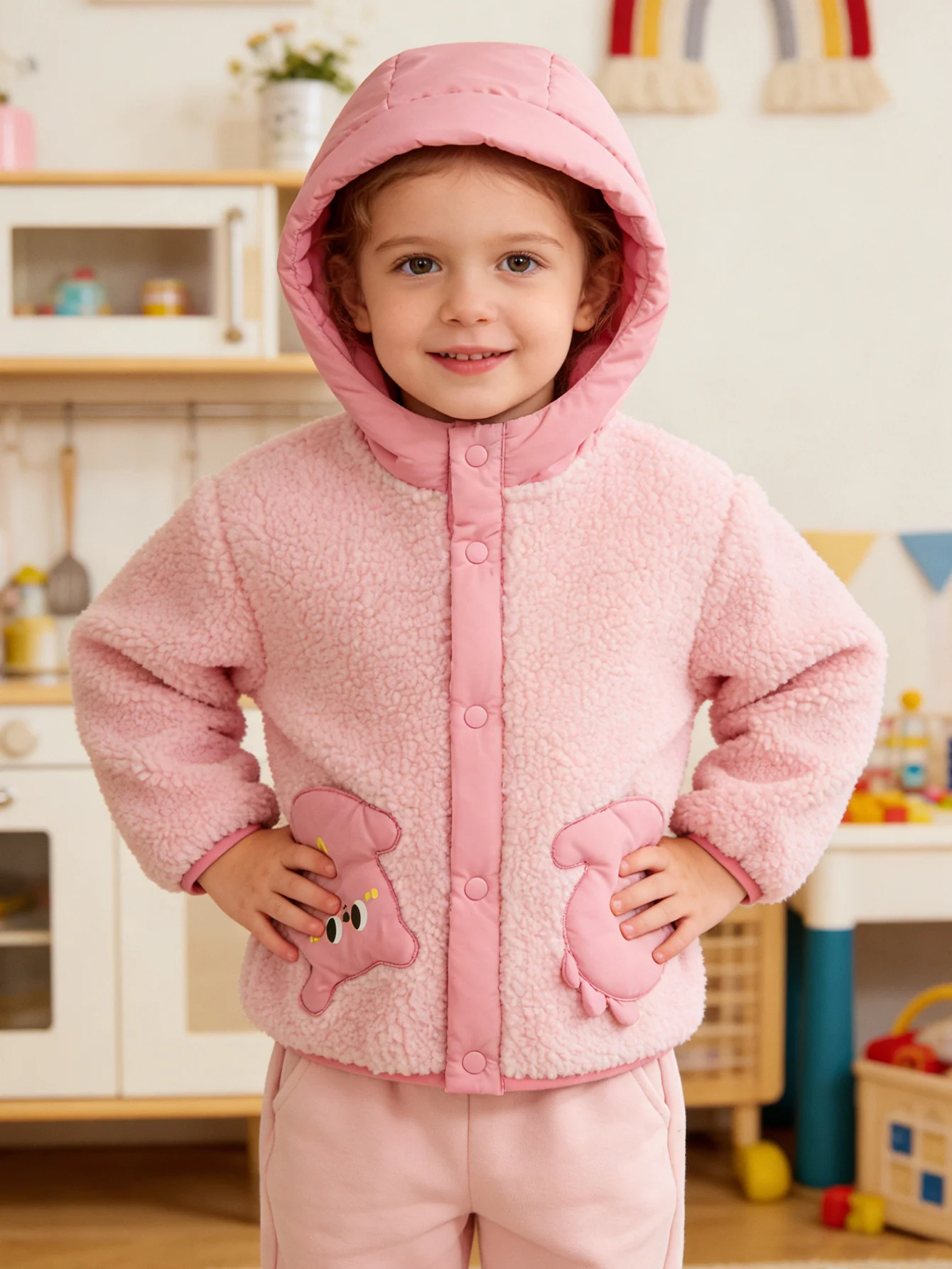 🧒👧 Balabala Unisex Baby&Toddler Fleece Hooded Jacket 🧥 | Winter Warm & Thick Polar Fleece ❄️ | for Ultra-Cold -10°C ☃️ - Image 18