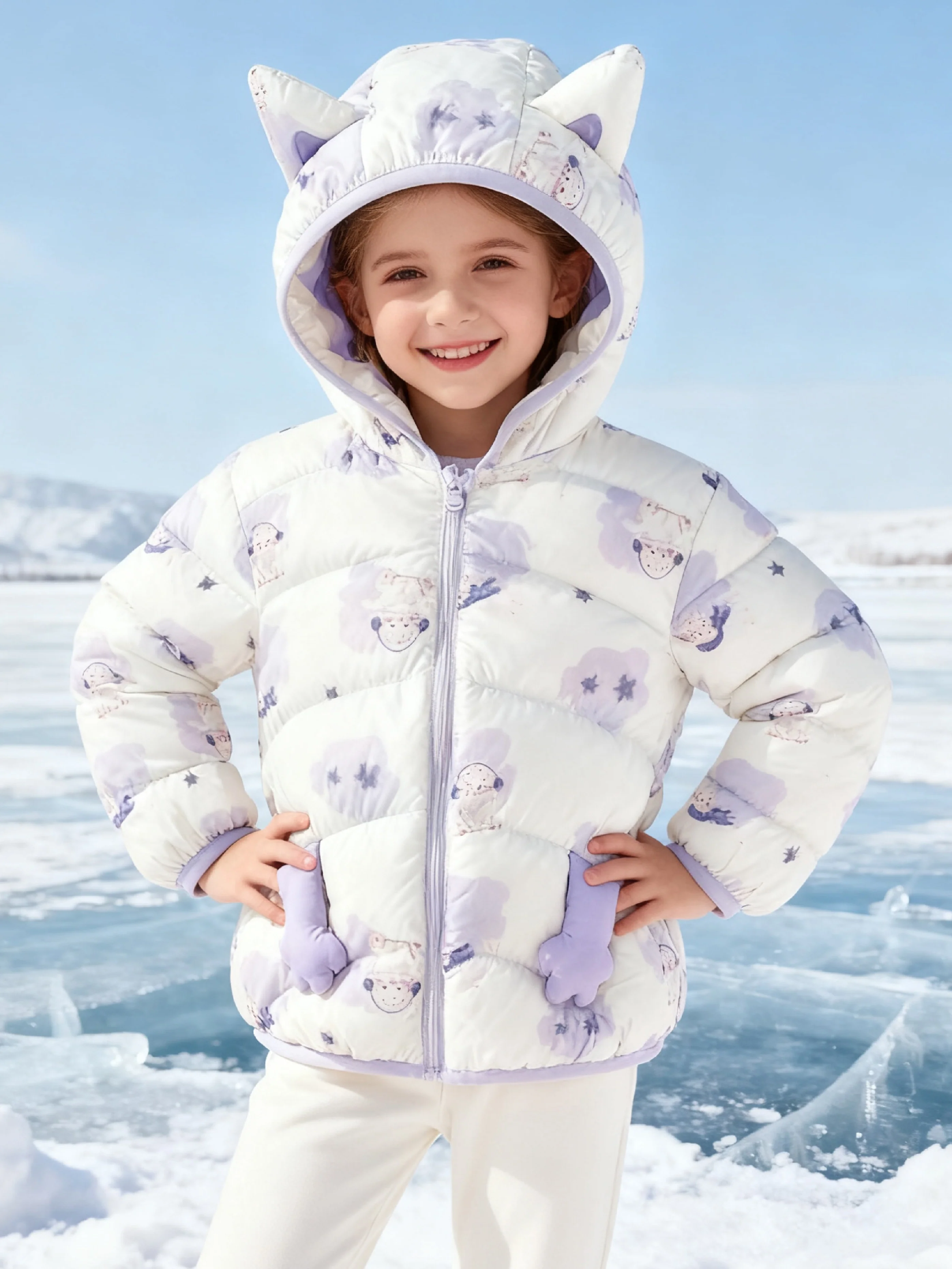 balabala unisex toddler Down Jacket Ultra-lightweight（10-20℃ / 50-68°F） - Image 2
