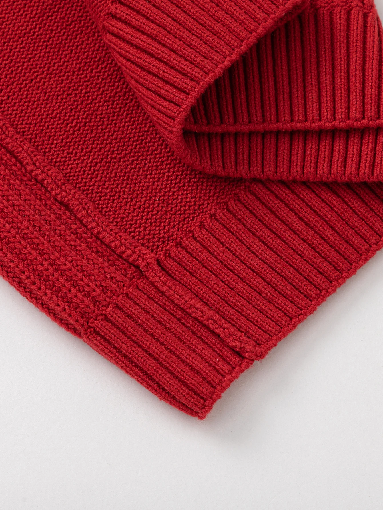 balabala New Preppy Style Boy Patchwork Collar Sweater - Image 8