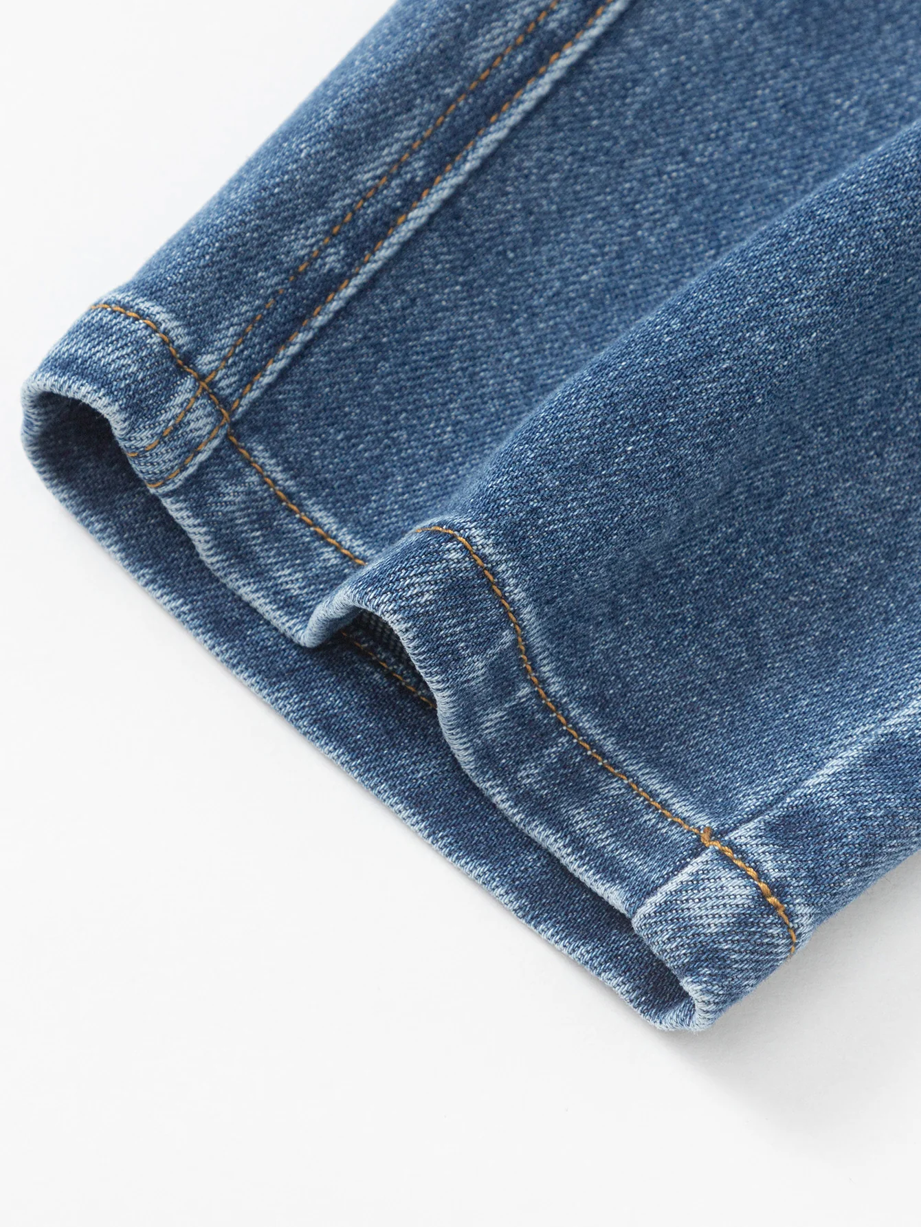 Boy Trend Scenarios Denim Blue Solid Color Trousers - Image 6