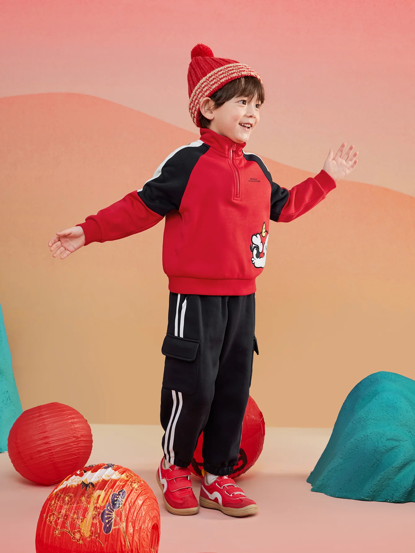 Balabala children's suit boy two-piece suit 2025 new spring fashion baby parent-child clothing - Image 3