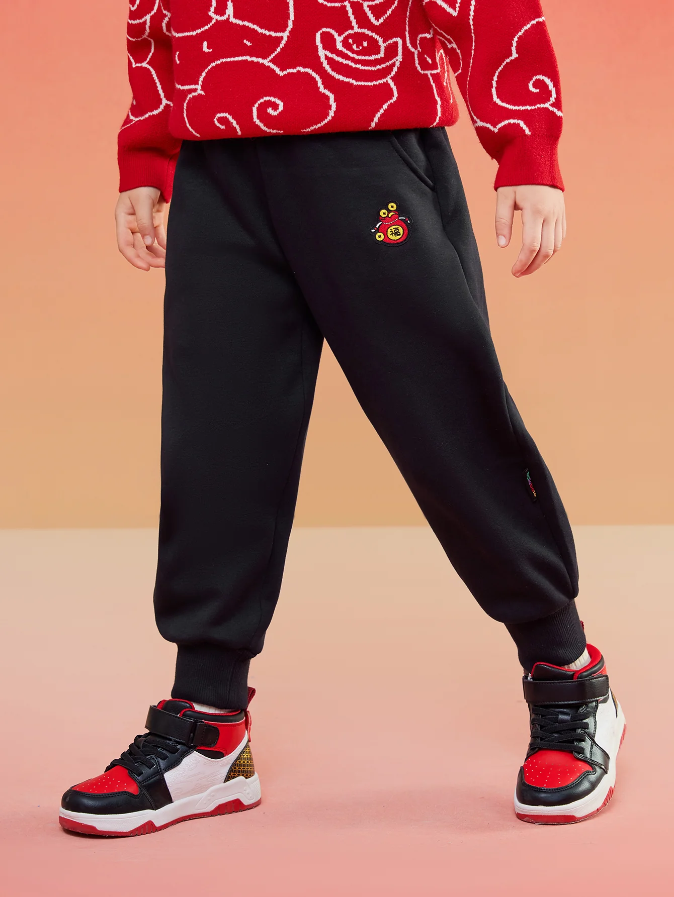 Balabala  children's clothing boys long girls baby pants fall and winter 2024 new loose trend - Image 15