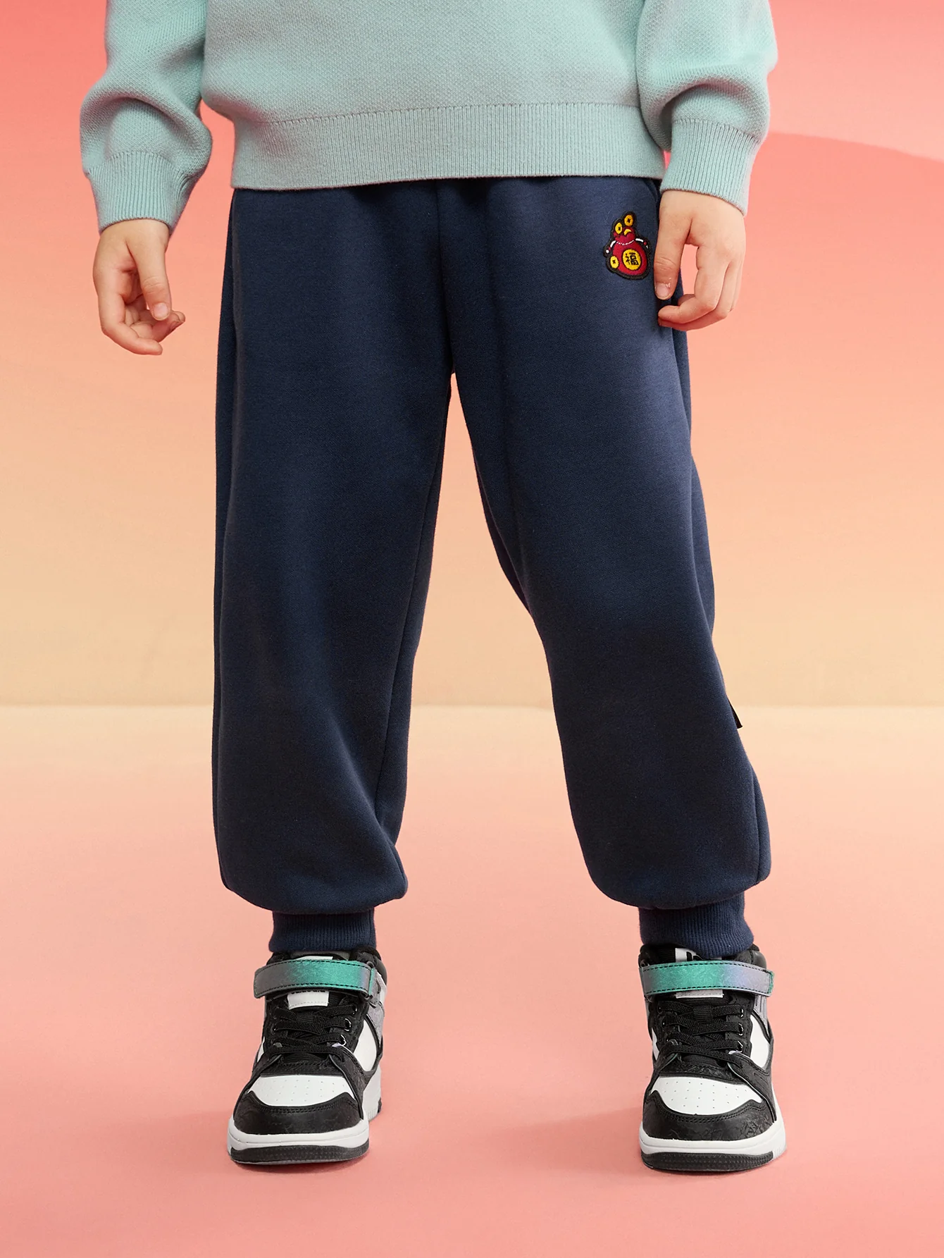 Balabala  children's clothing boys long girls baby pants fall and winter 2024 new loose trend - Image 7