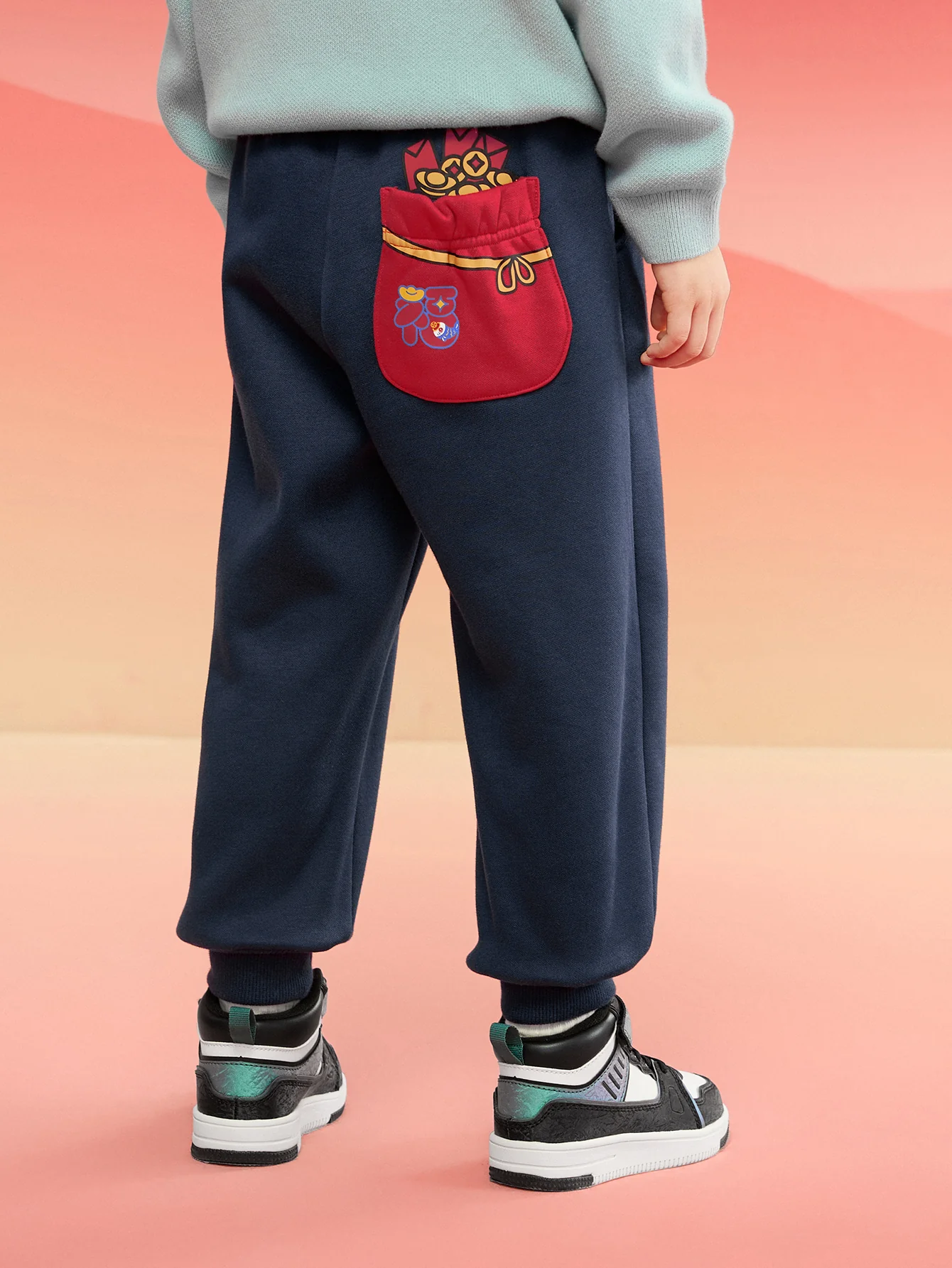Balabala  children's clothing boys long girls baby pants fall and winter 2024 new loose trend - Image 8