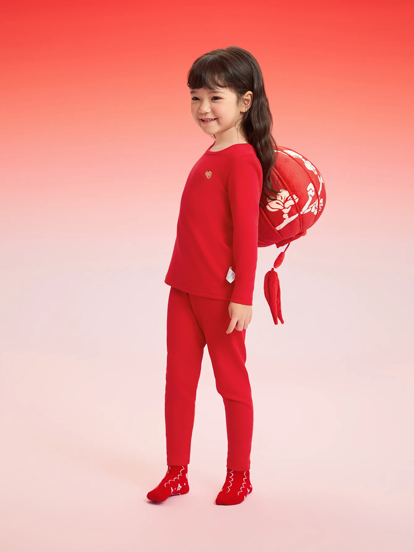 Balabala Children Thermal Underwear Suit Snake Year of the Snake New Boy And Girl Autumn Top And Pants Animal Year Red Pajamas - Image 3