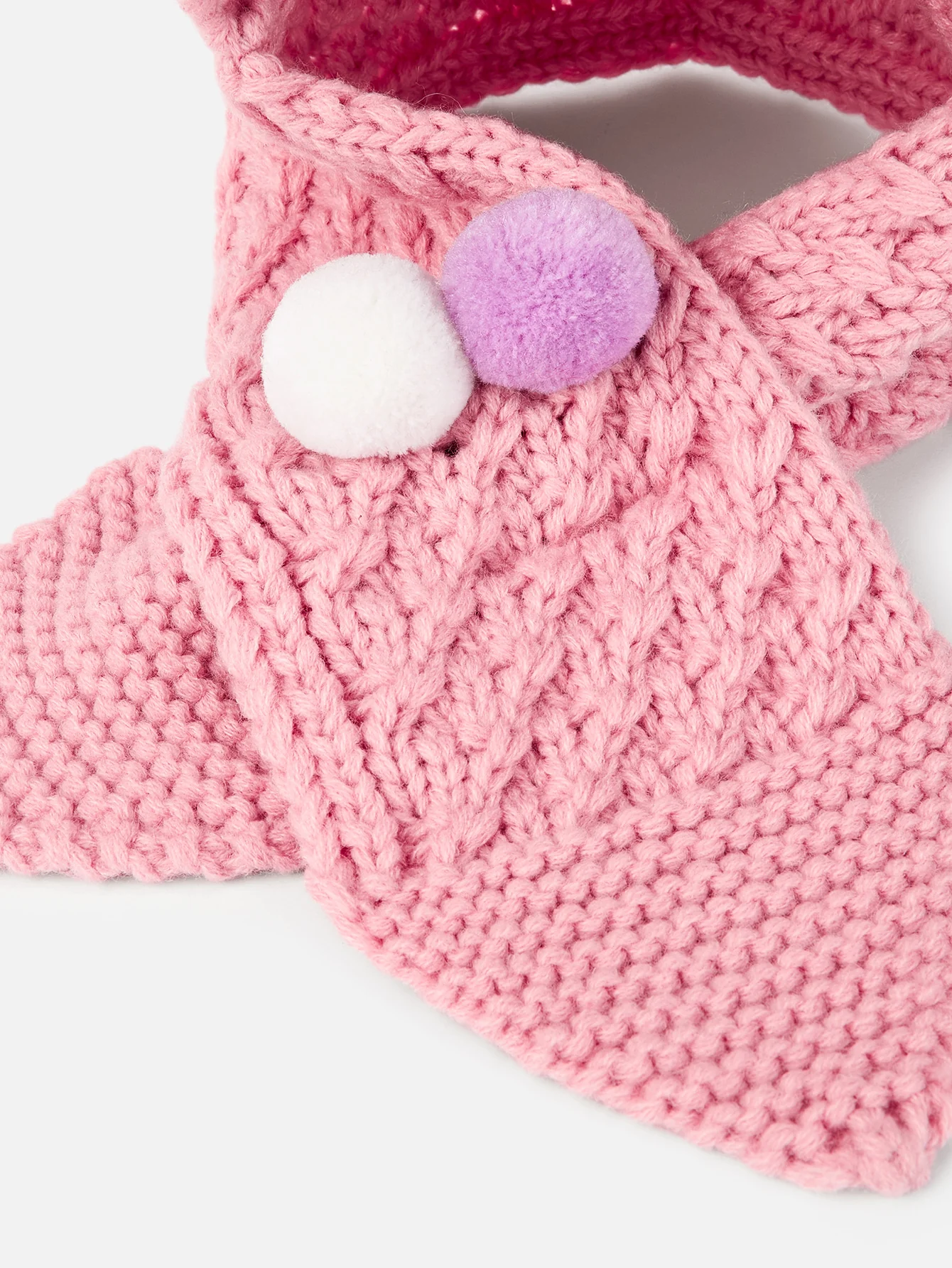Girl Toddler 3D Ball Hat And Scarf - Image 5