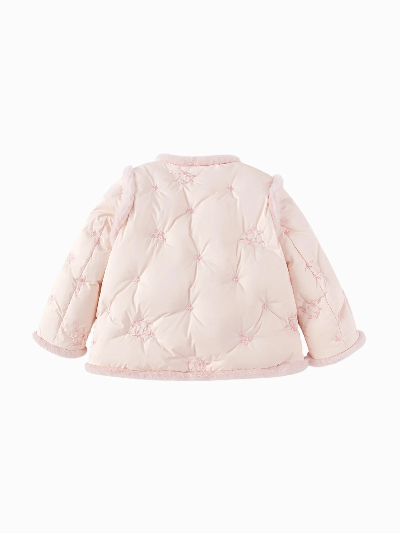 Girl Toddler Butterfly And Flower Embroidery New Chinese Style Down Jacket - Image 11