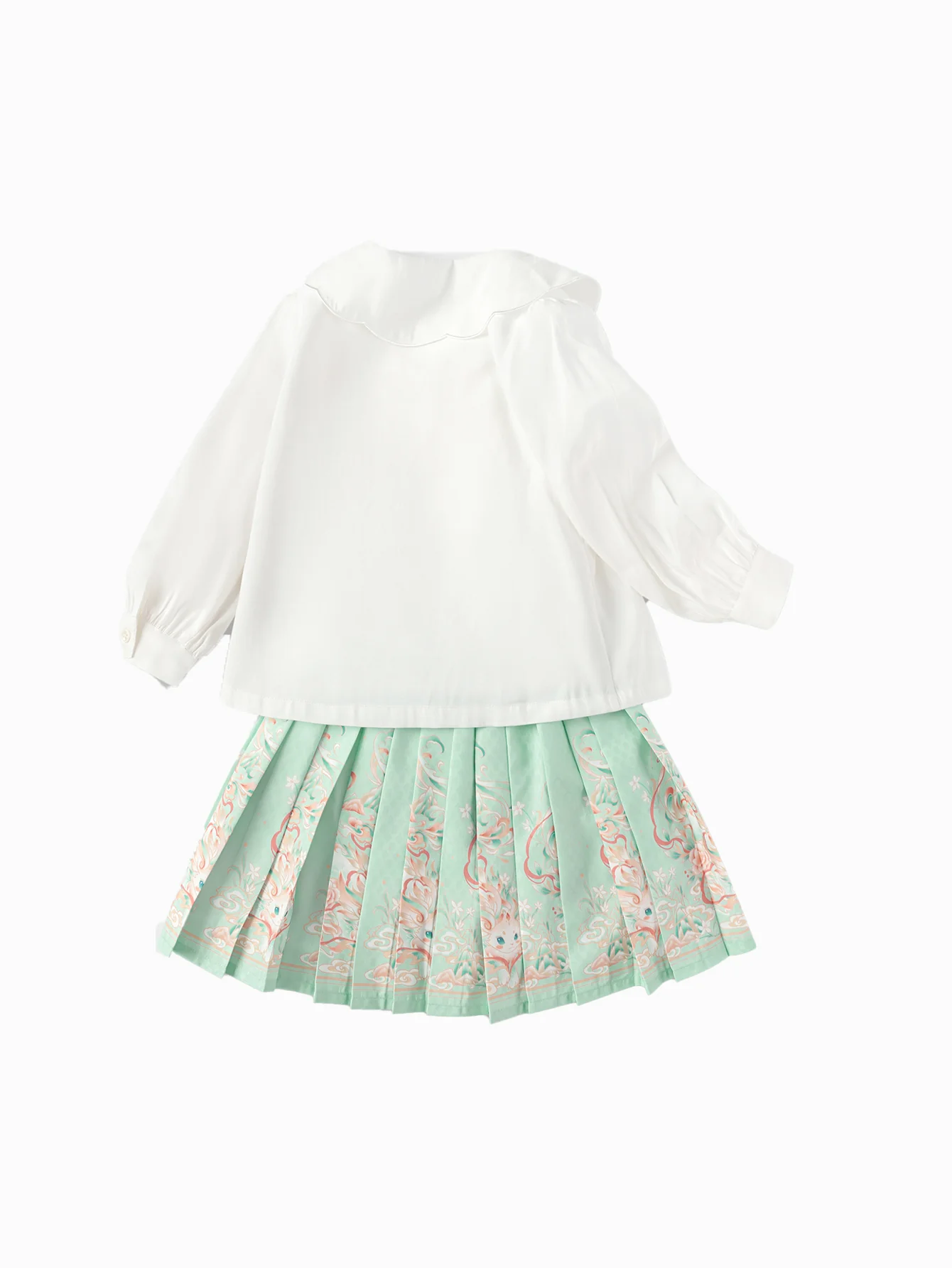 Balabala Children Clothes Girls Hourse-Face Skirt Suit 2025 Winter New Embroidered Shirt Skirt New Year's Outfit - Image 5