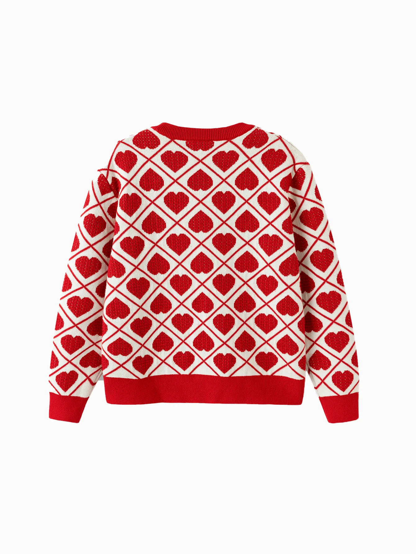 Balabala Girls' Knitwear, Children's Knitwear, 2024 Winter New Heart Design Middle and Large Children's Knitted Top Fashionable - Image 5