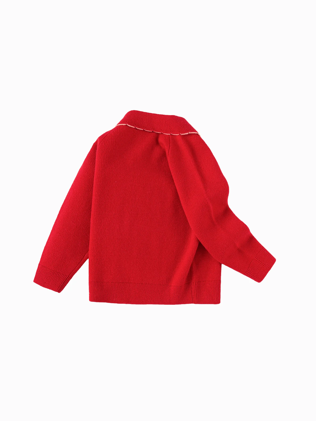Balabala Girls Sweater 2024 New Winter Kids Knitwear Top New Year's Red Fashion Exquisite Trendy - Image 5