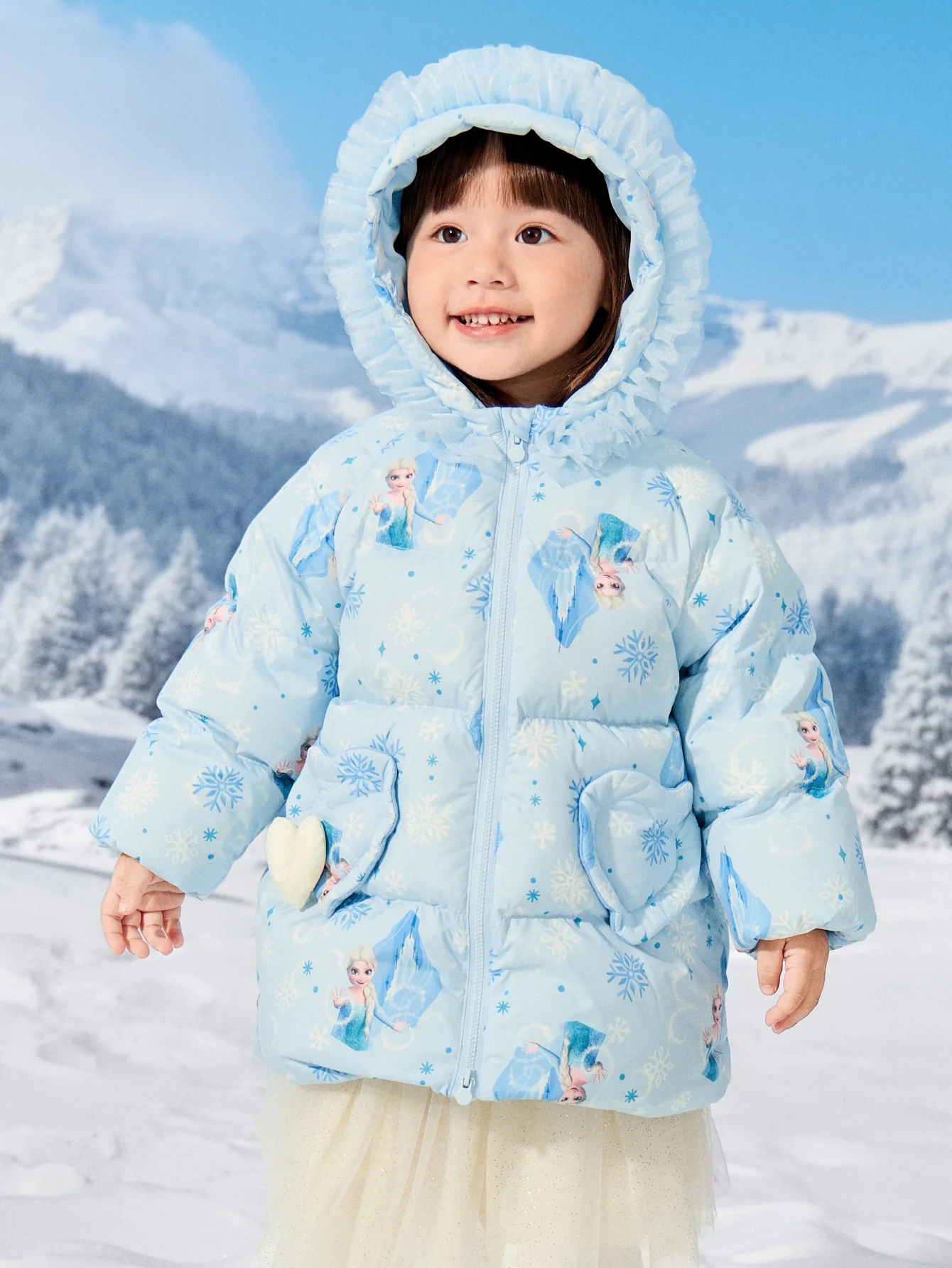[ IP-Frozen ] Balabala Girl Toddler Down Jacket - Image 2