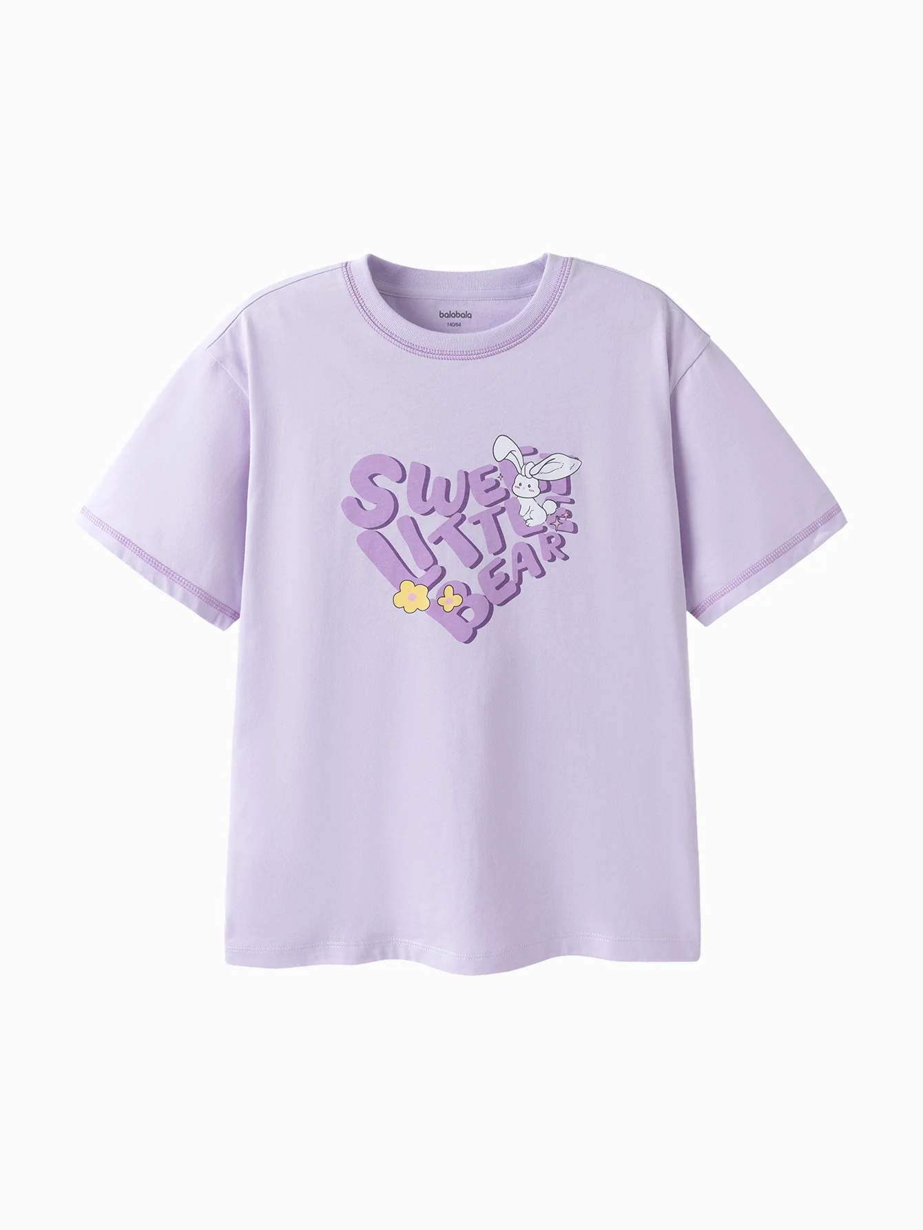 Kids Girl Round V-Neck Short-Sleeved T-Shirt - Image 9