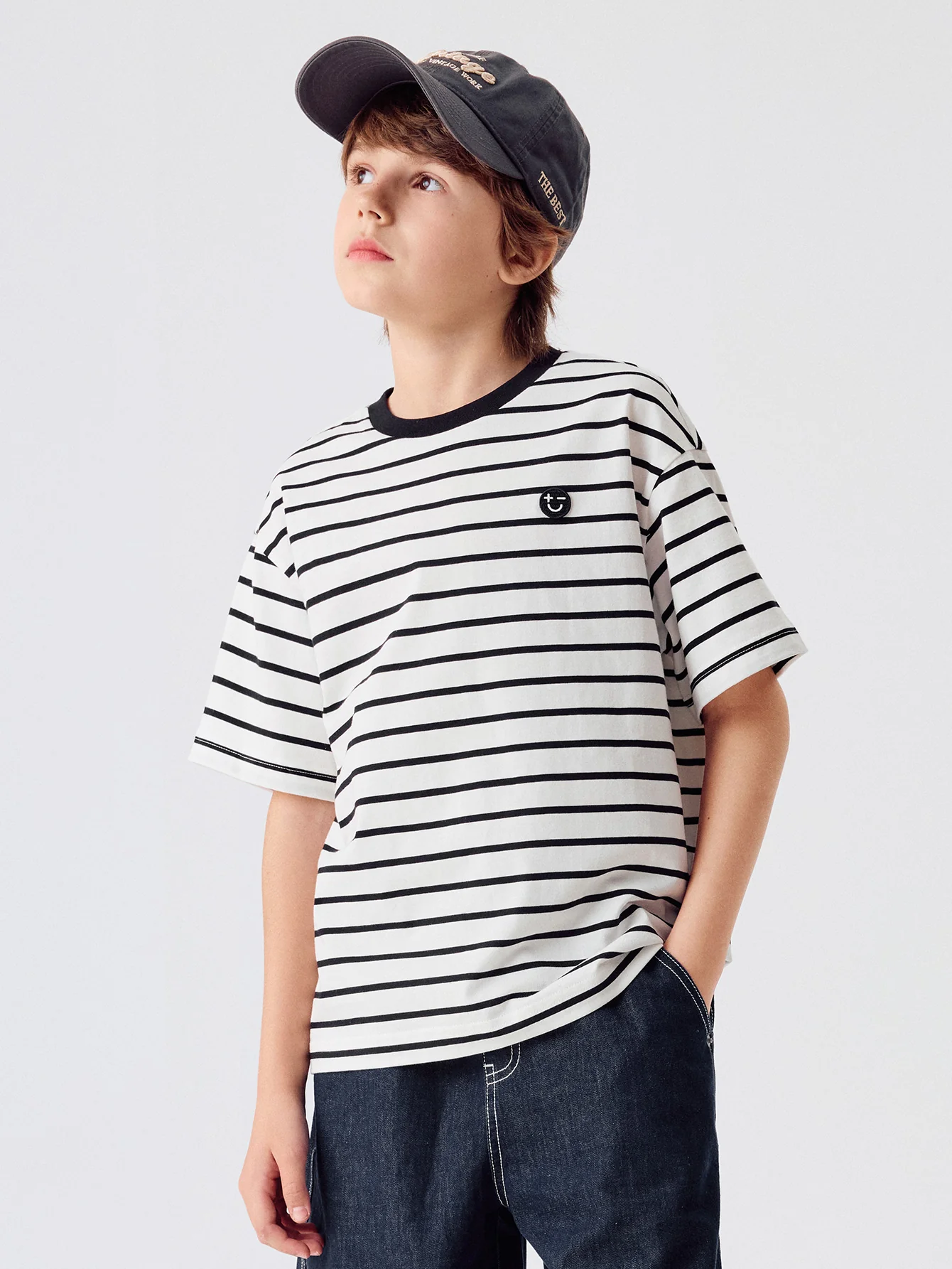 Kids Unisex Rond V-Neck Short-Sleeved T-Shirt - Image 31
