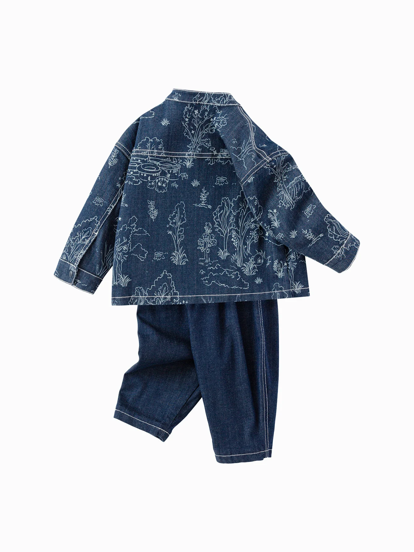 【Little Octopus IP】2025 Spring New Arrival Baby Boy Denim Set - Image 3