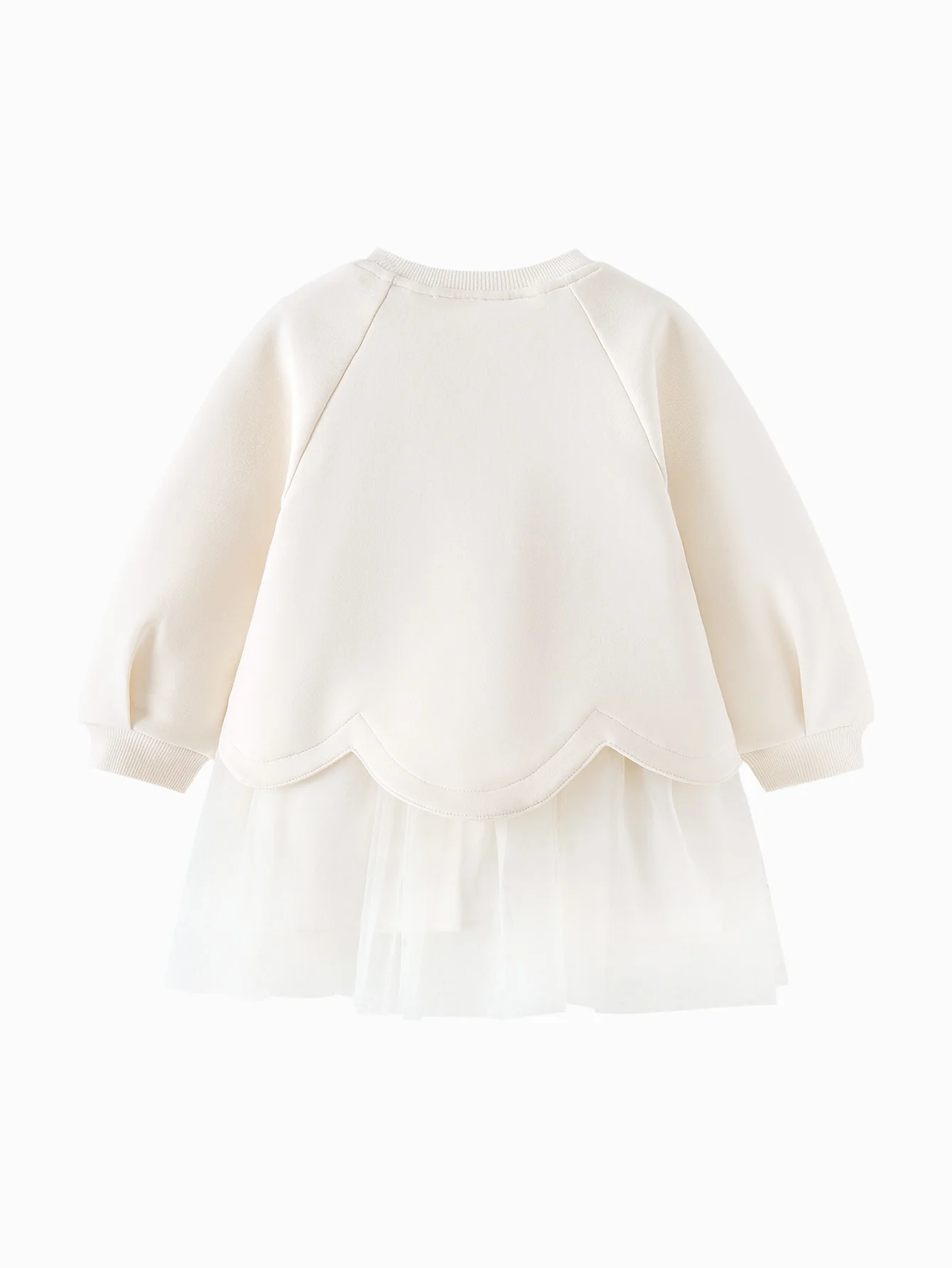 Toddler Baby Casual Milky White Dress - Image 3